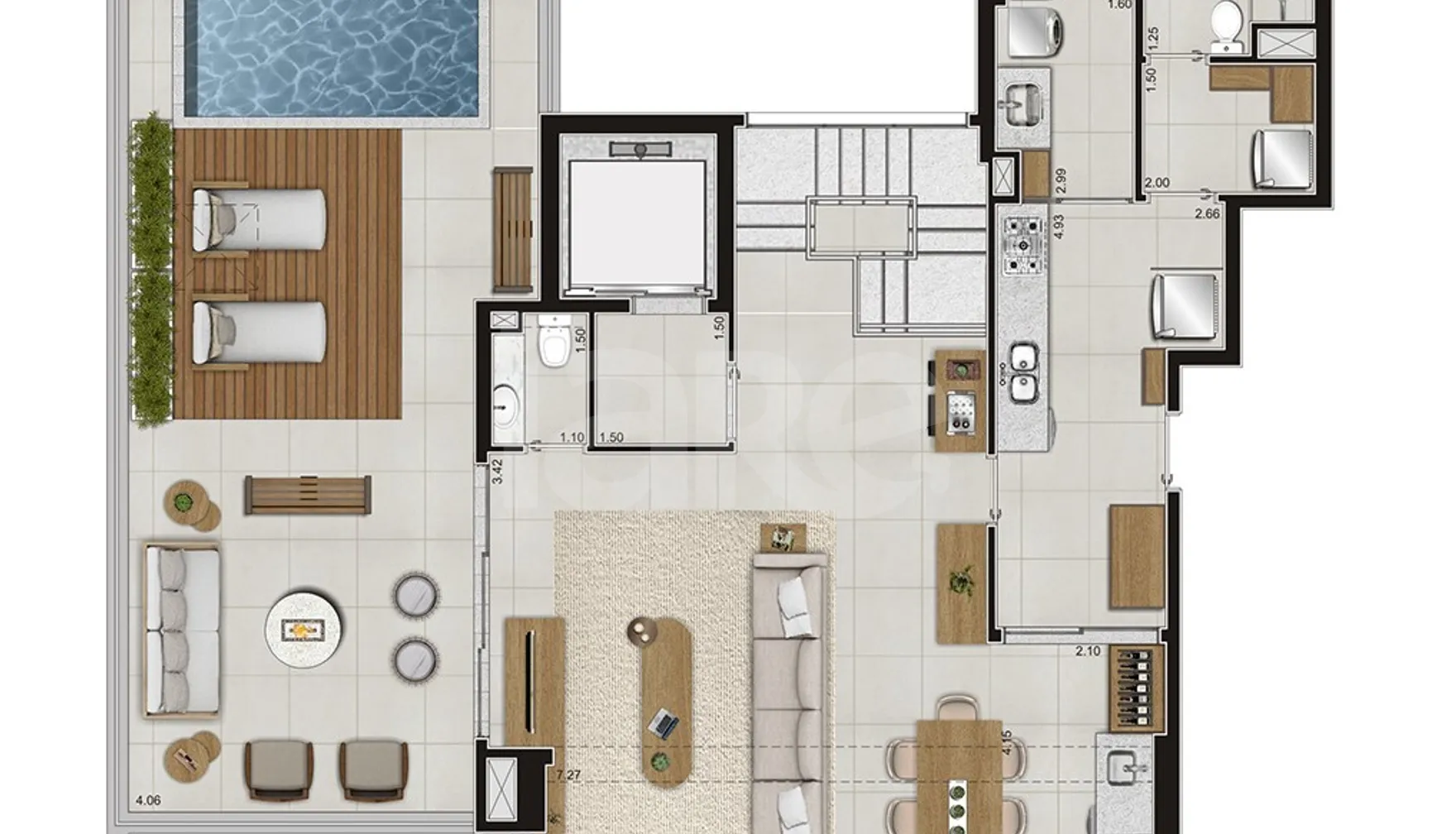 Planta — Cobertura Duplex 290,38 m²