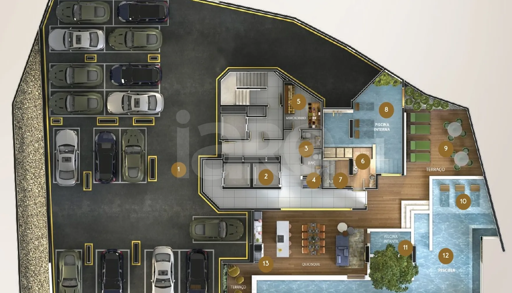 Planta — Pavimento lazer 1