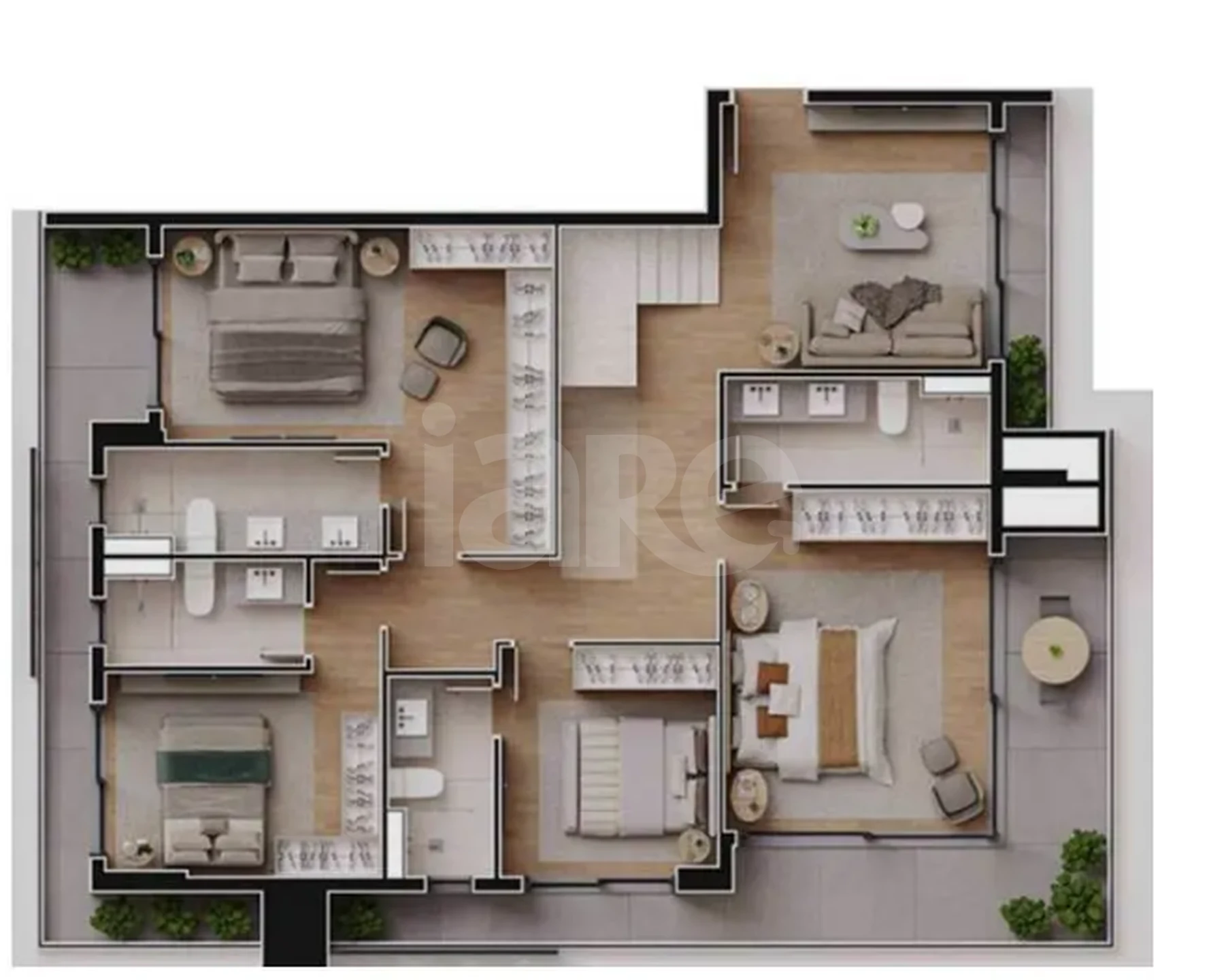 Planta — Cobertura Duplex 208,94 m²