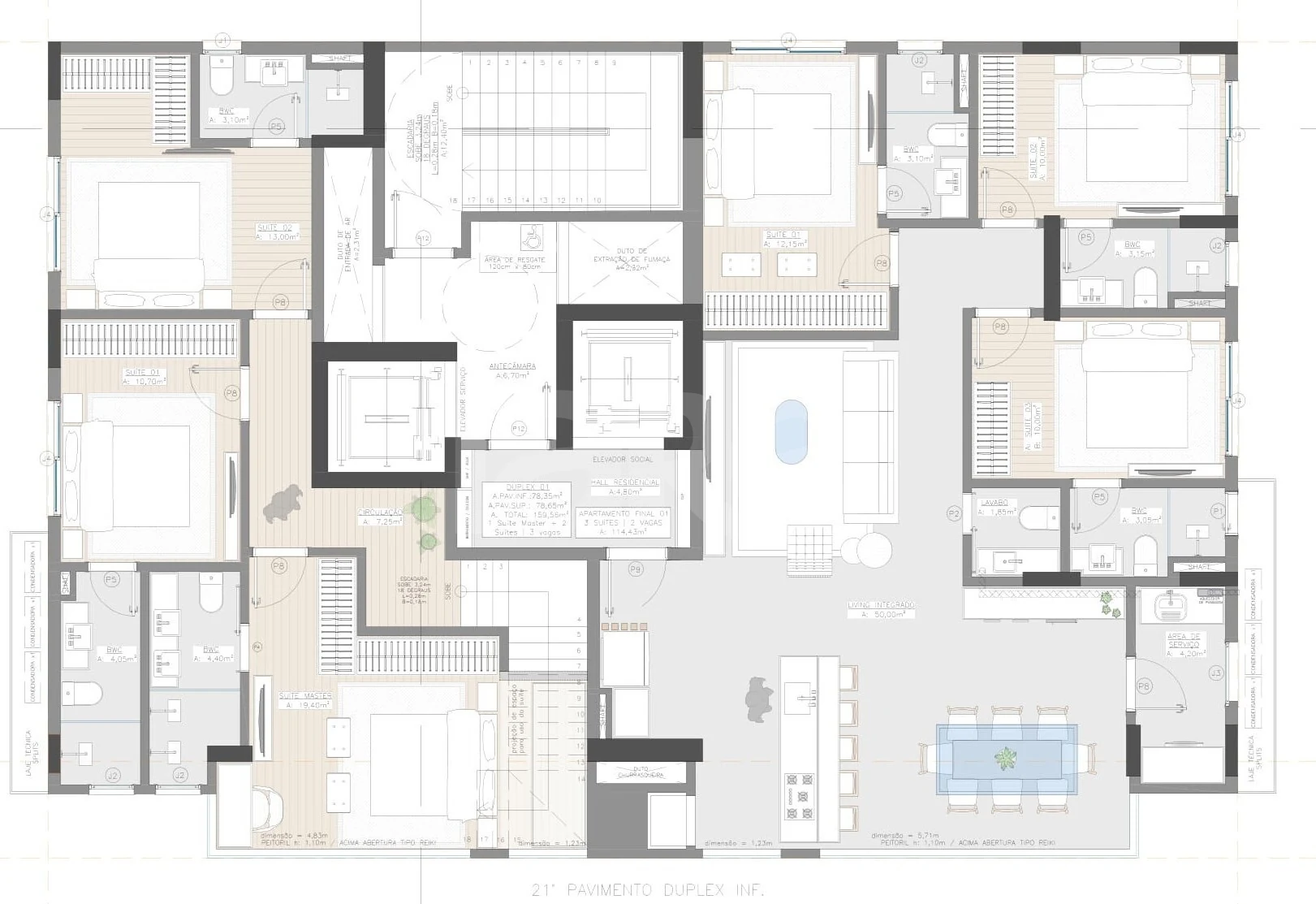 Planta — Pavimento 21