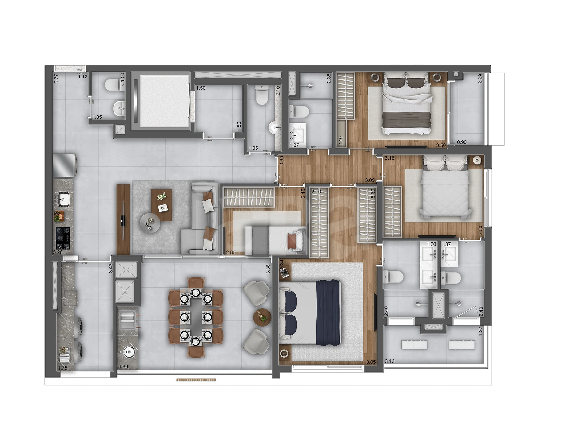 Planta — Garden 119,13 m²