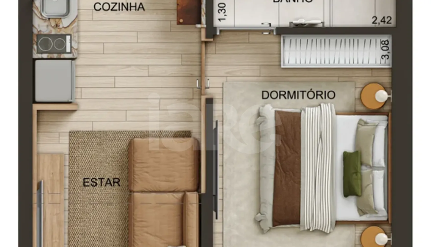 Planta — Apartamento 31 m²