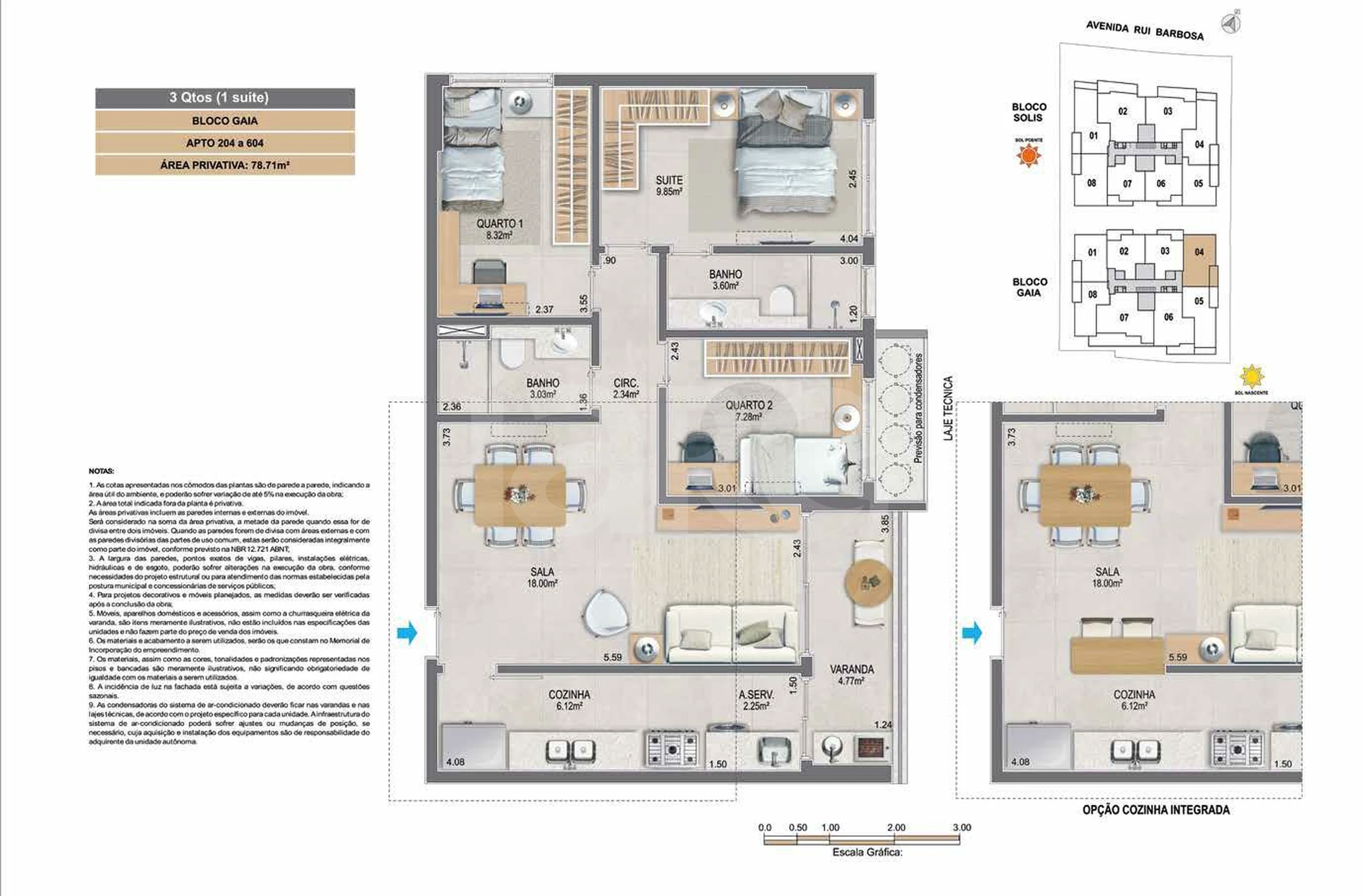 Planta — Apartamento 78,71 m²