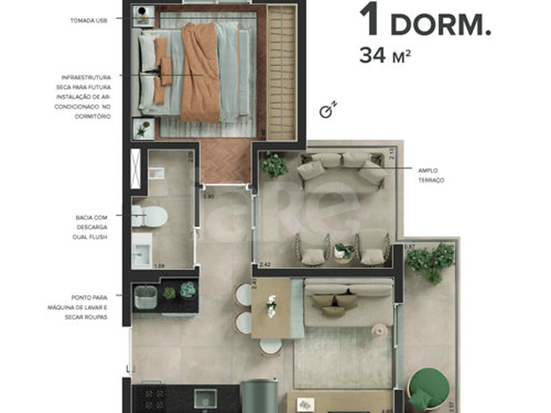 Planta — Garden 42,16 m²