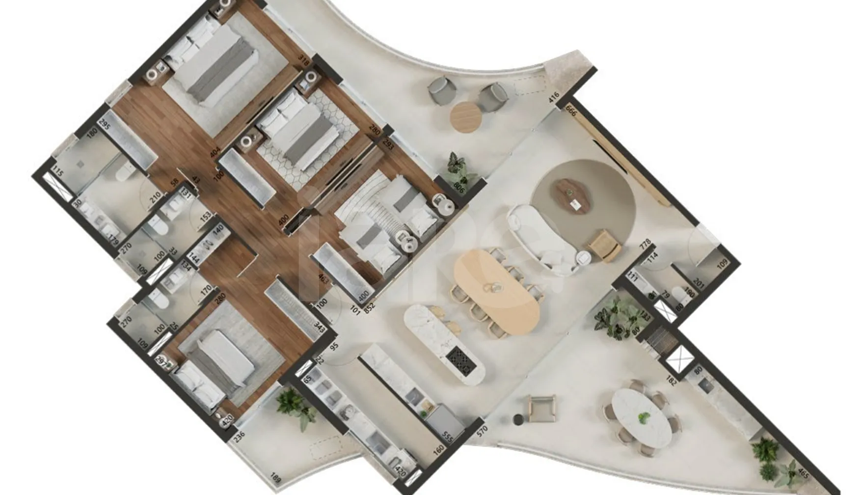 Planta — Garden 206,35 m²