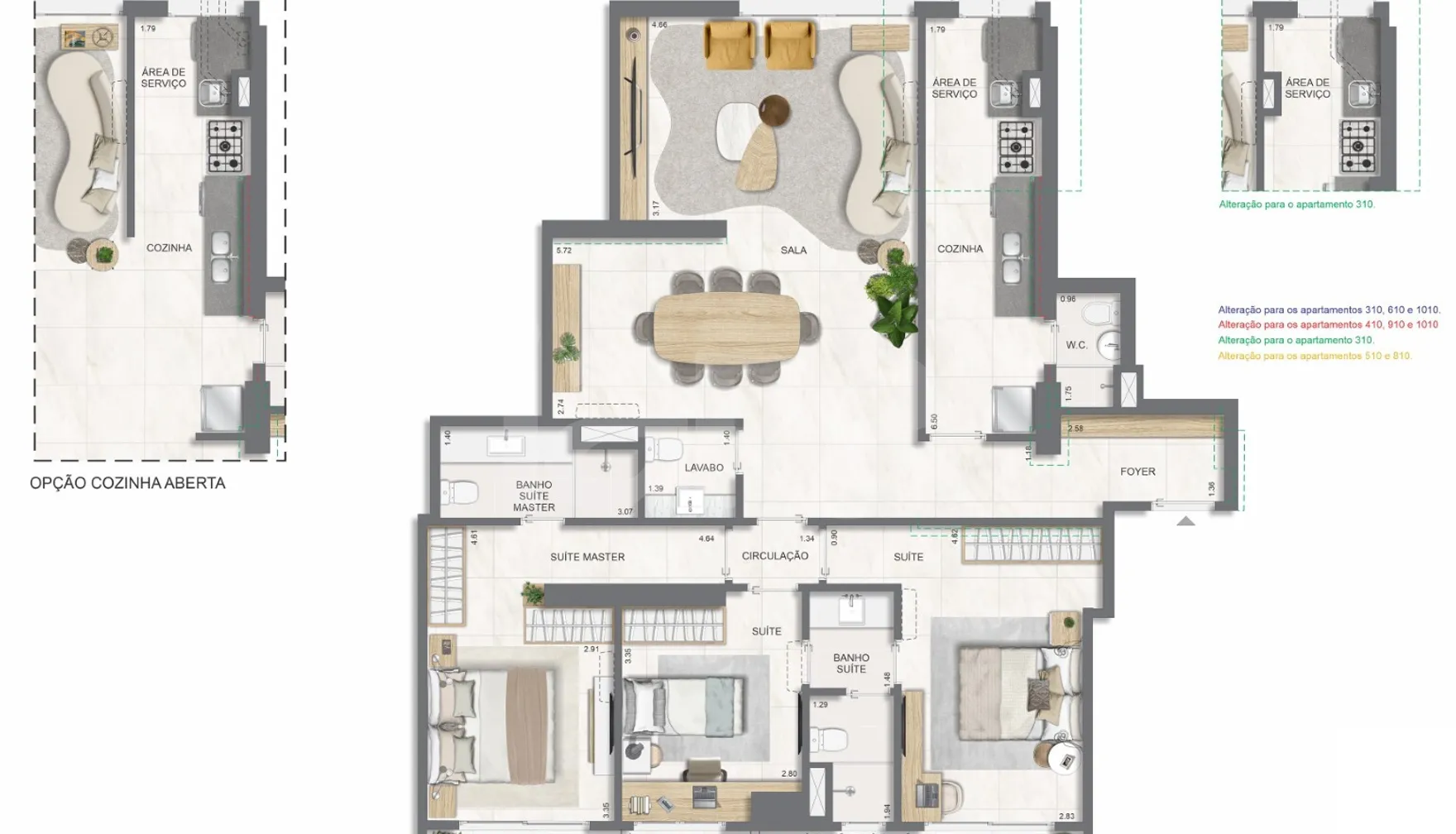 Planta — Apartamento 131,06 m²