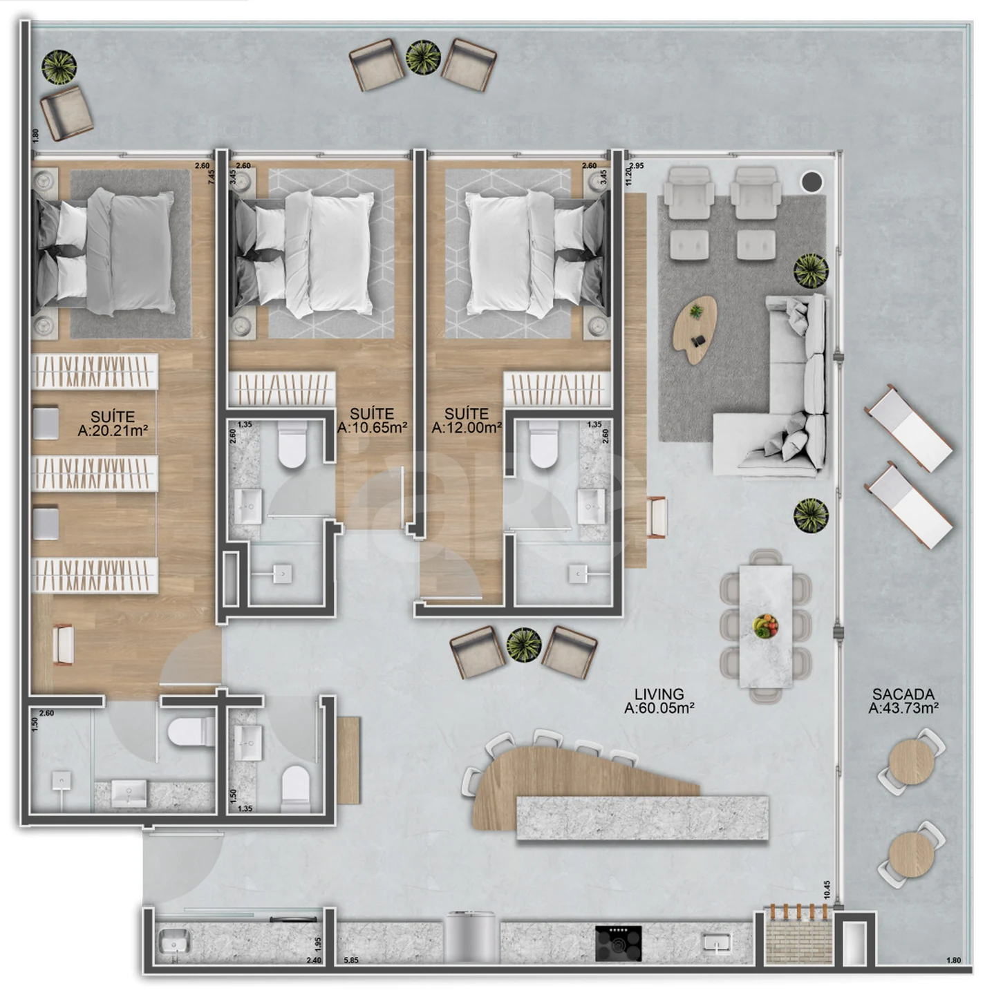 Planta — Garden 196,25 m²