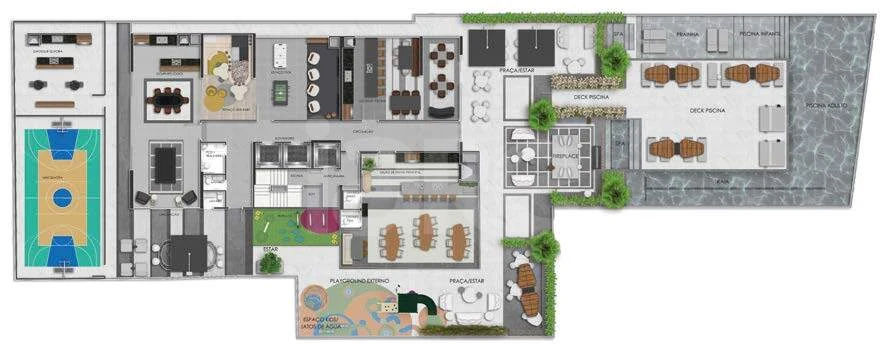 Planta — Pavimento lazer