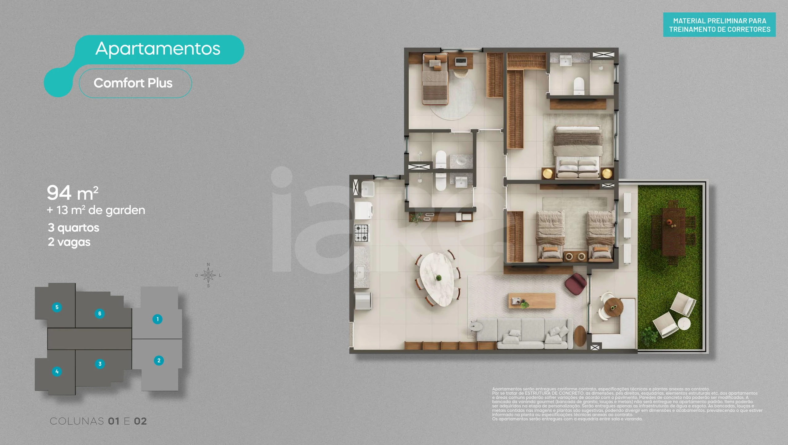 Planta — Comfort Plus Garden 107,95m²