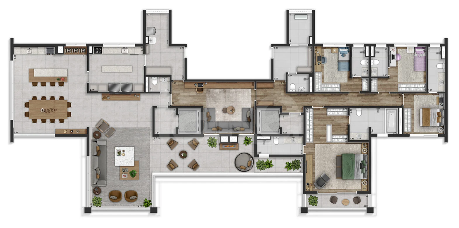 Planta — Apartamento 345,9 m²