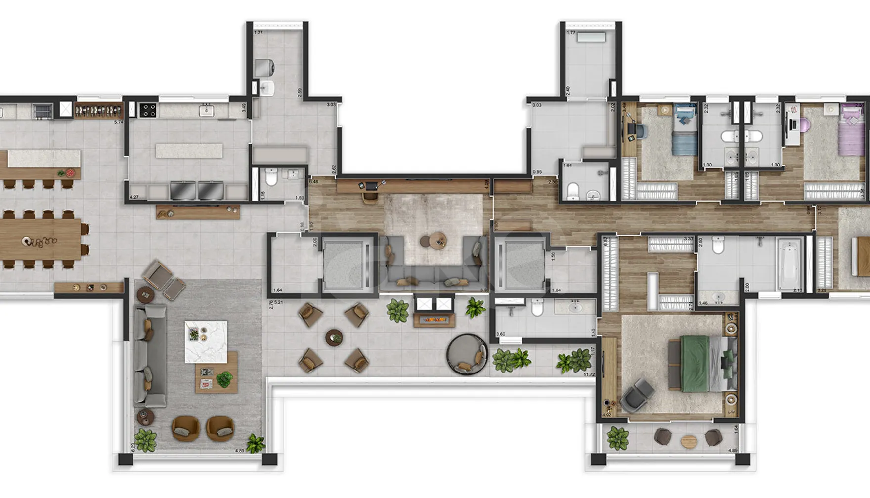 Planta — Apartamento 345,9 m²