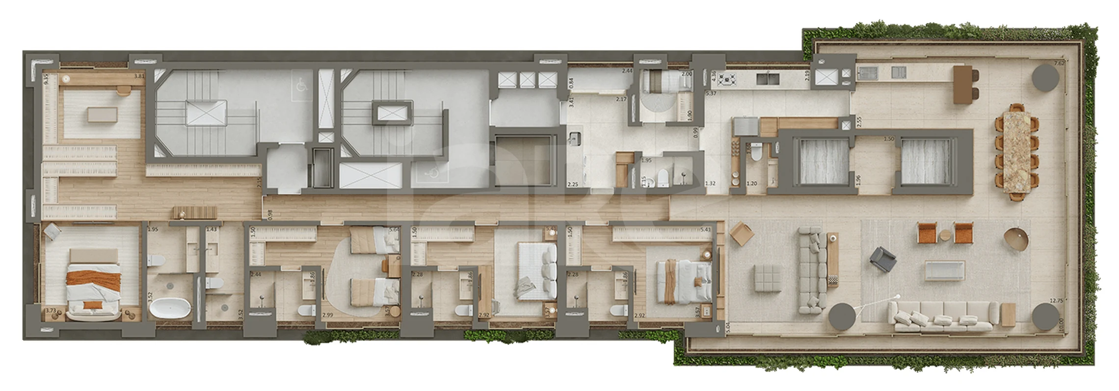 Planta — Apartamento 357,77 m²