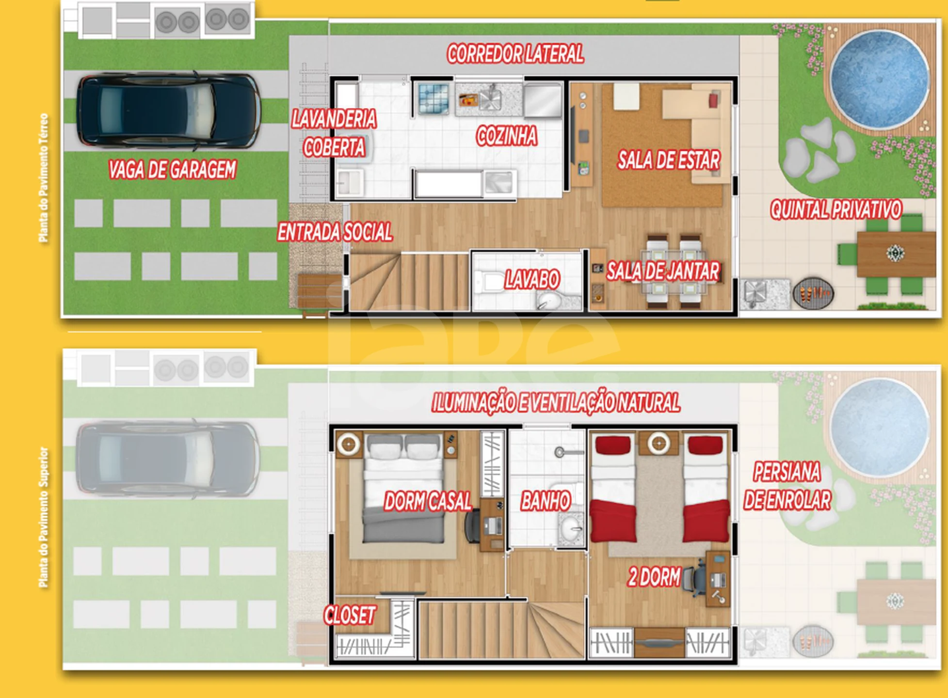 Planta — Casa em Condomínio 59,84 m²