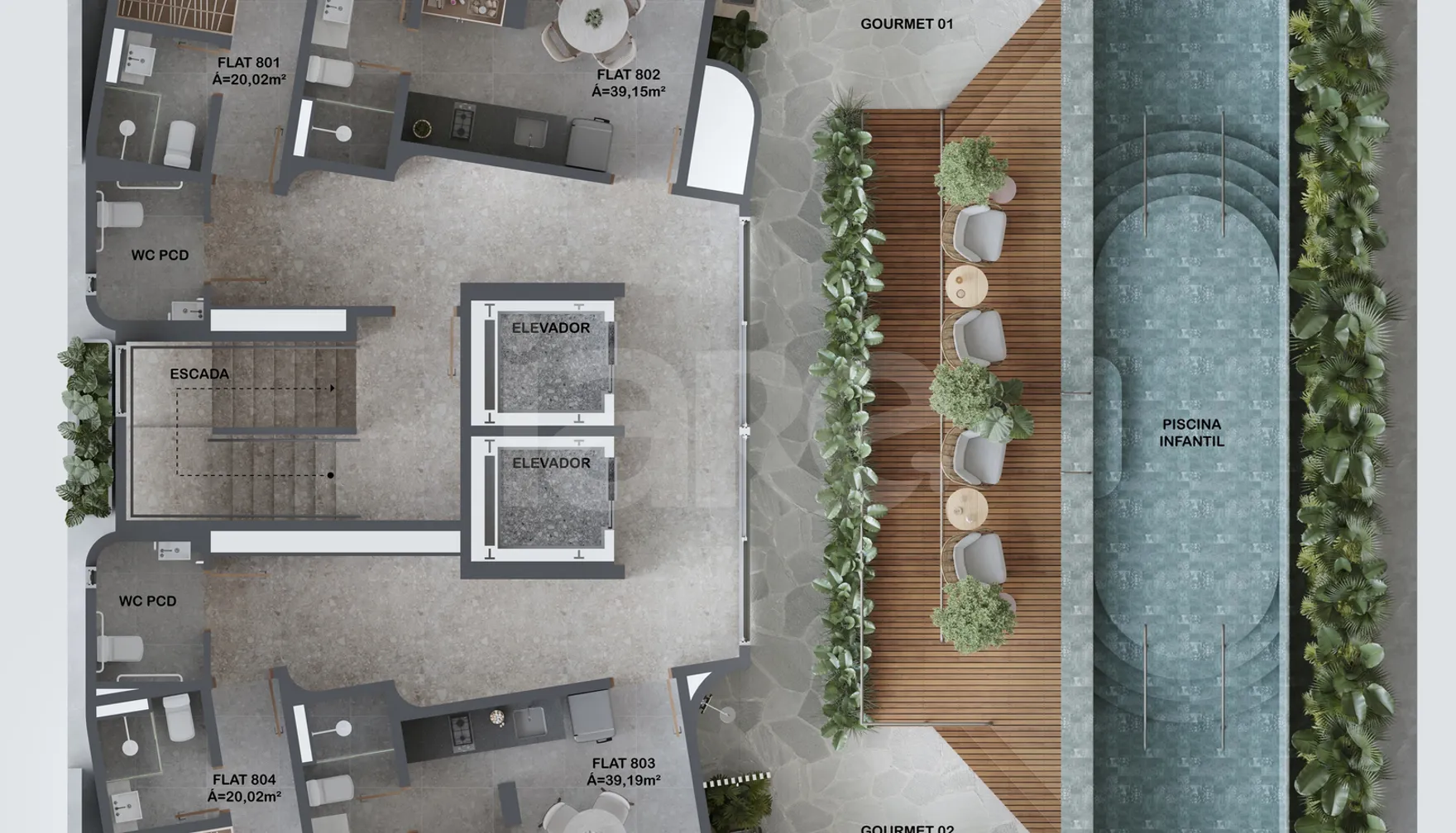 Planta — Pavimento rooftop