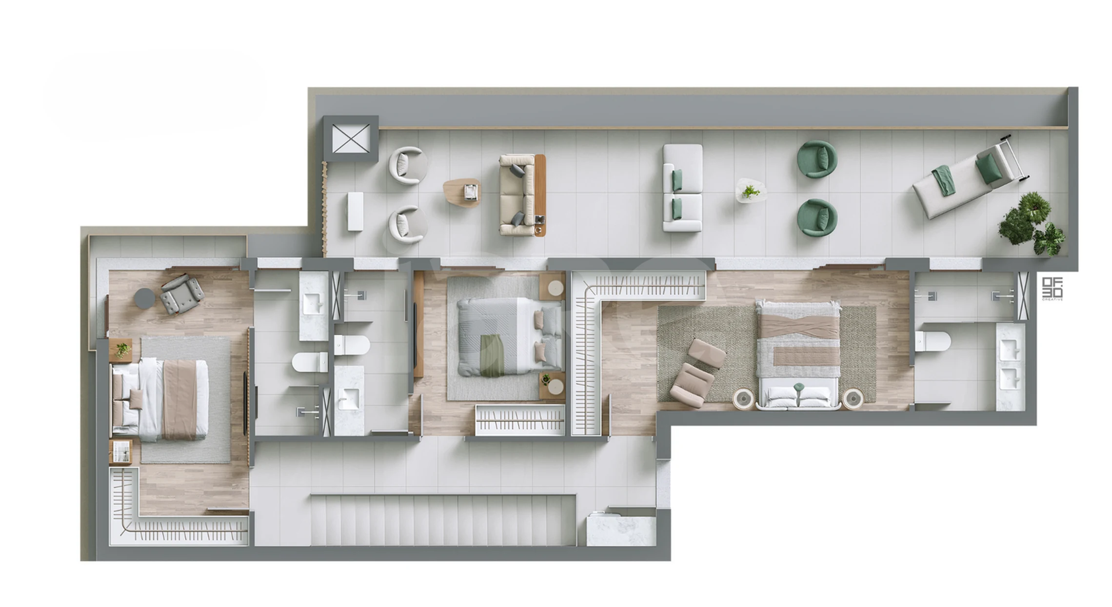 Planta — Cobertura Duplex 232,9 m²