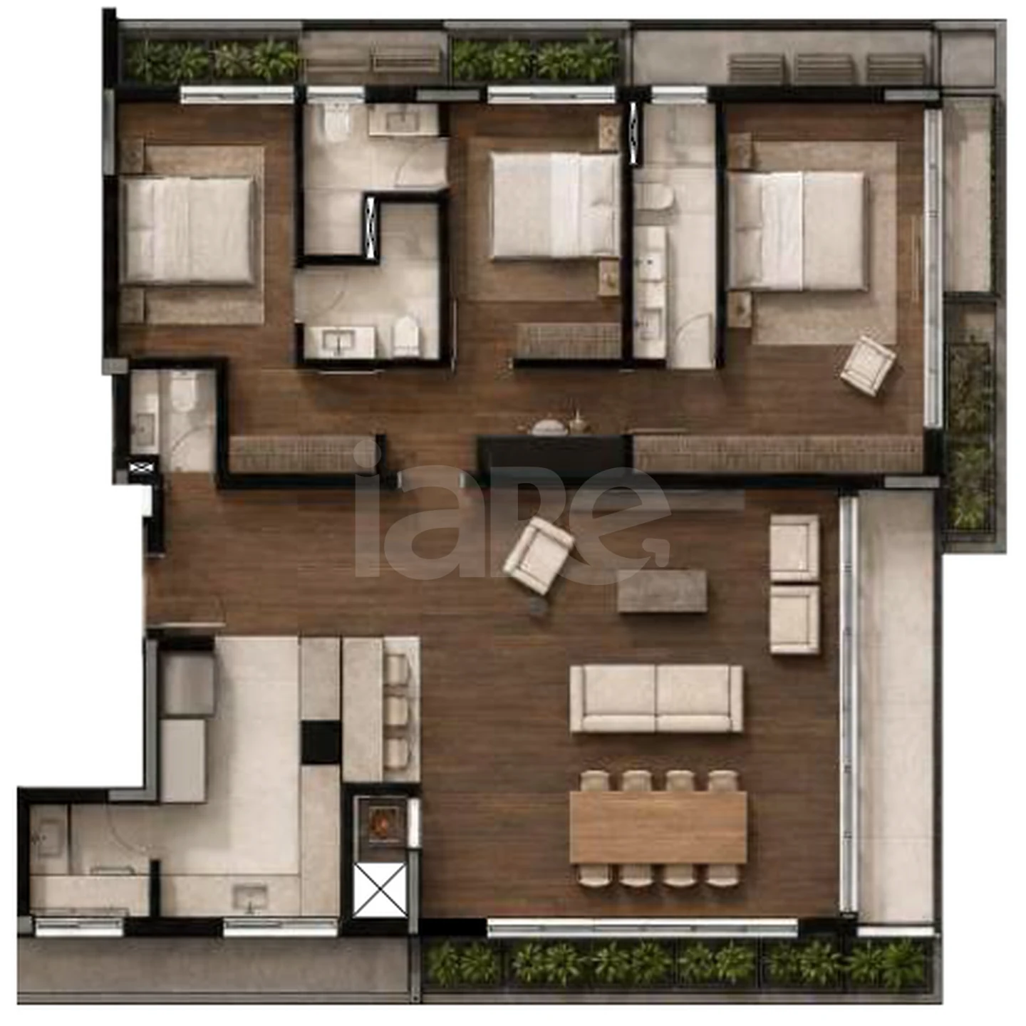 Planta — Garden 173,85 m²