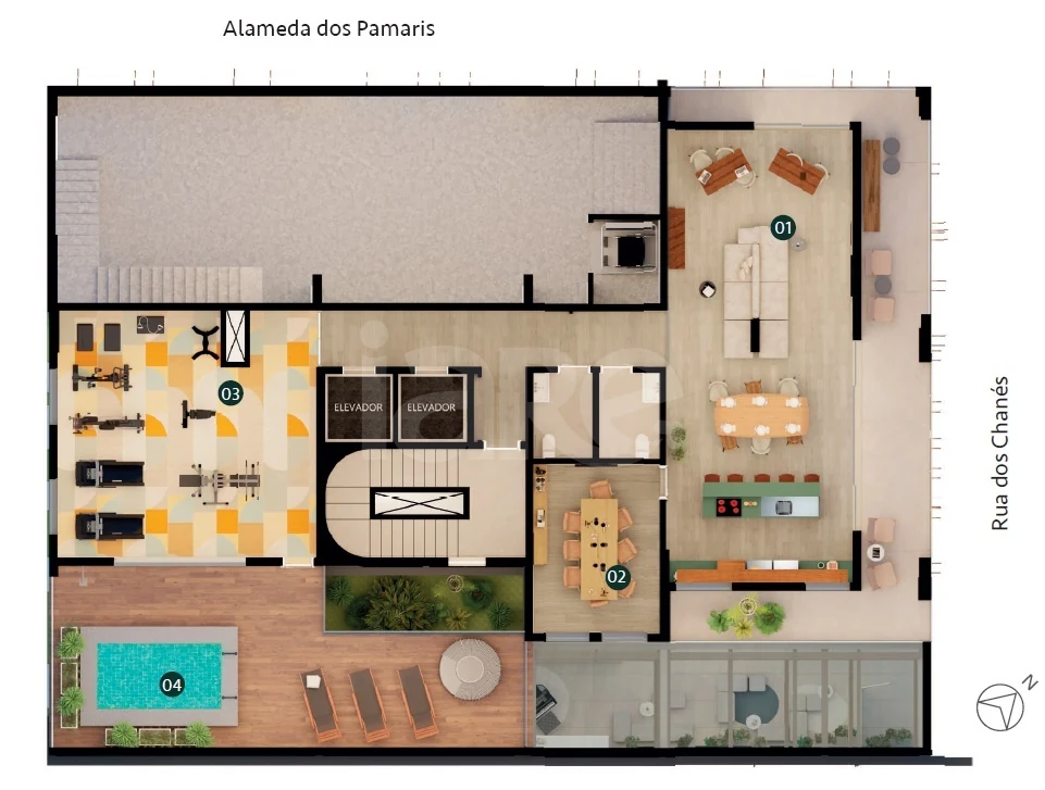 Planta — Pavimento lazer