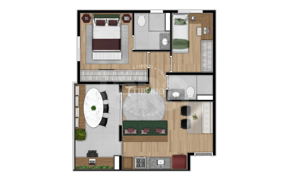 Planta — Apartamento 52,73 m²