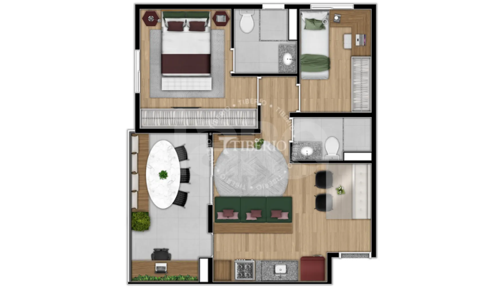 Planta — Apartamento 52,73 m²