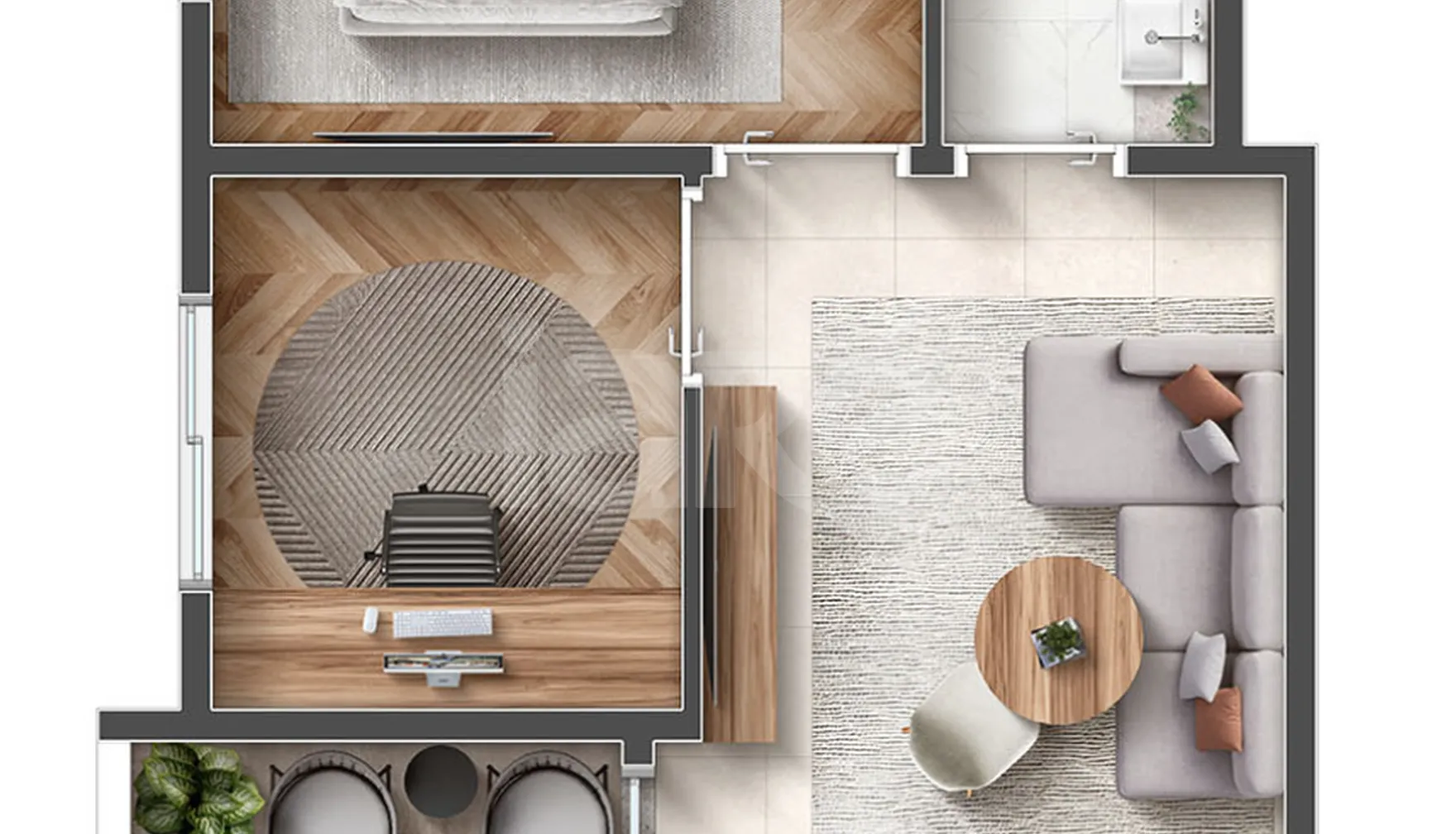 Planta — Apartamento 32,15 m²