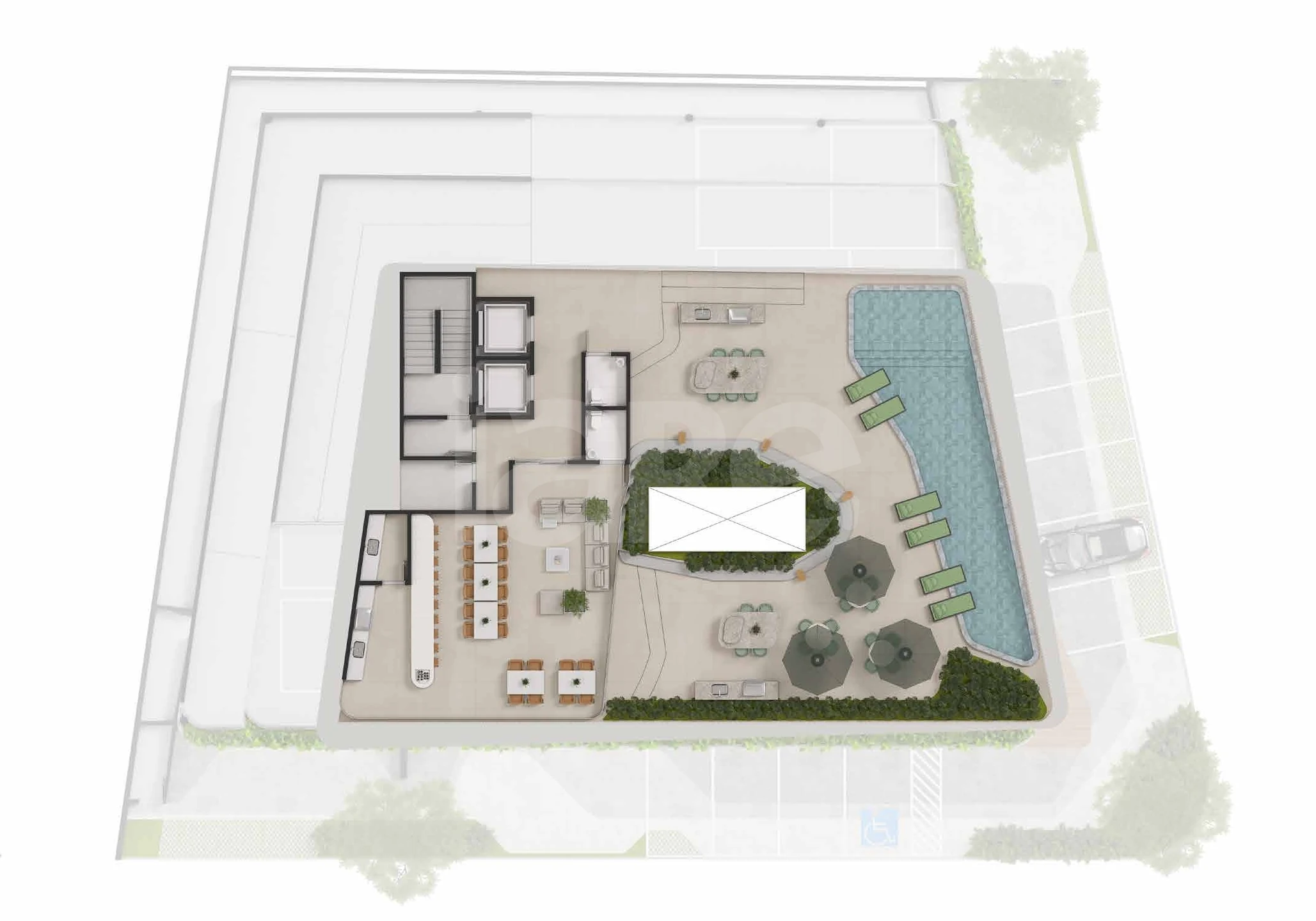 Planta — Pavimento rooftop