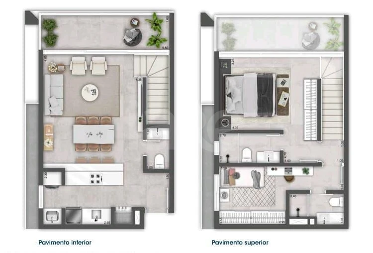 Planta — Apartamento 89,53 m²