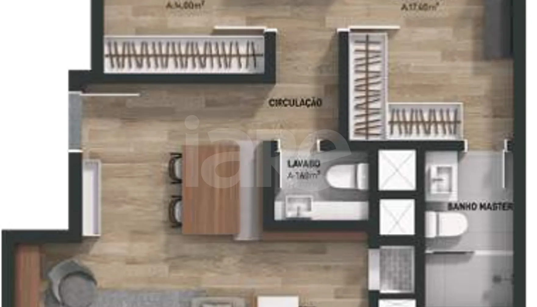 Planta — Apartamento 85,28 m²