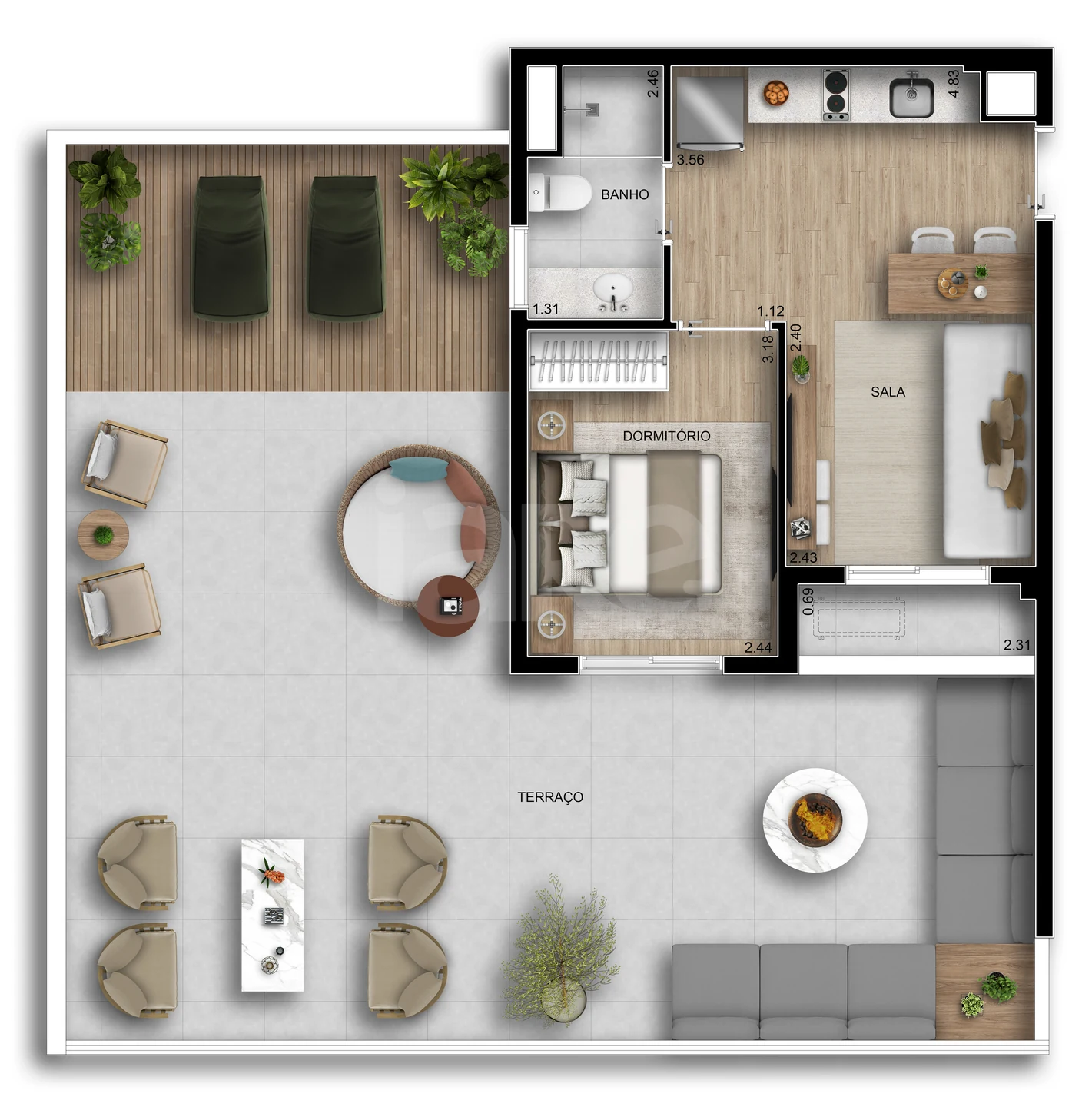 Planta — Garden 89,92 m²