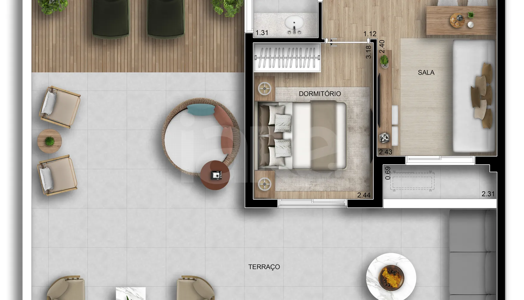 Planta — Garden 89,92 m²