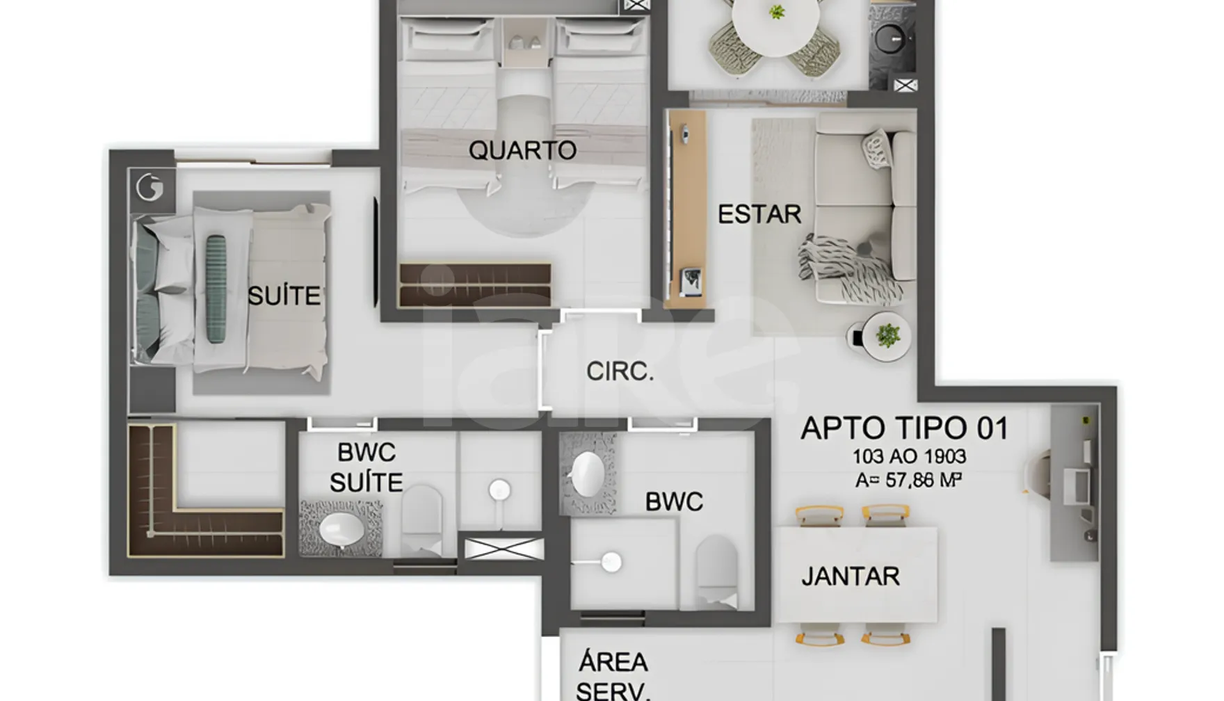 Planta — Garden 74,11 m²