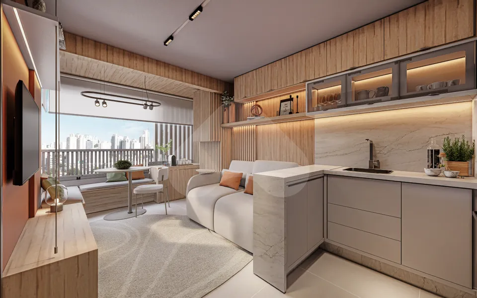 Verde Città - Apartamento com 27,58 m², em Consolação — foto 3