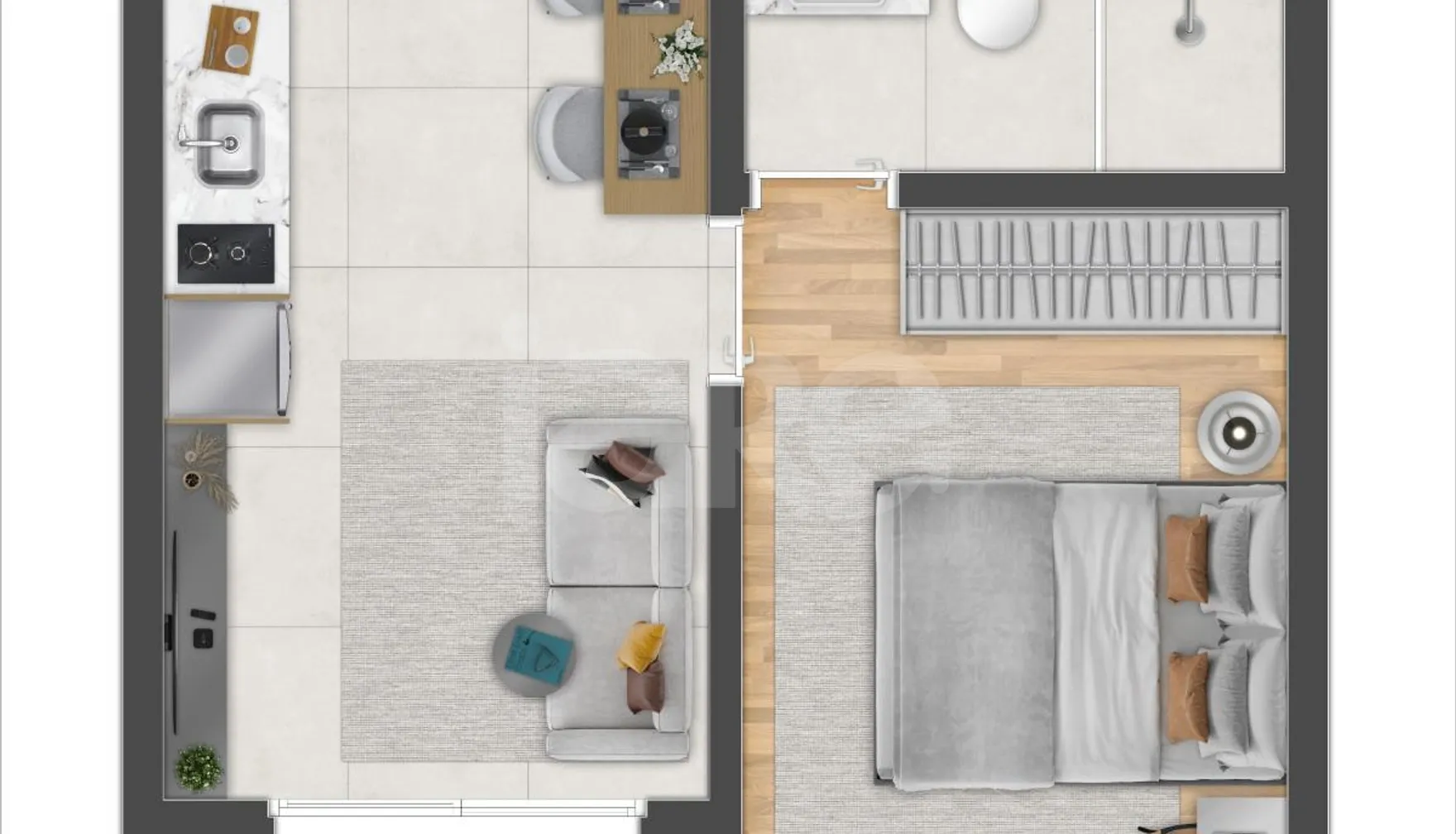 Planta — Apartamento 31,03 m²