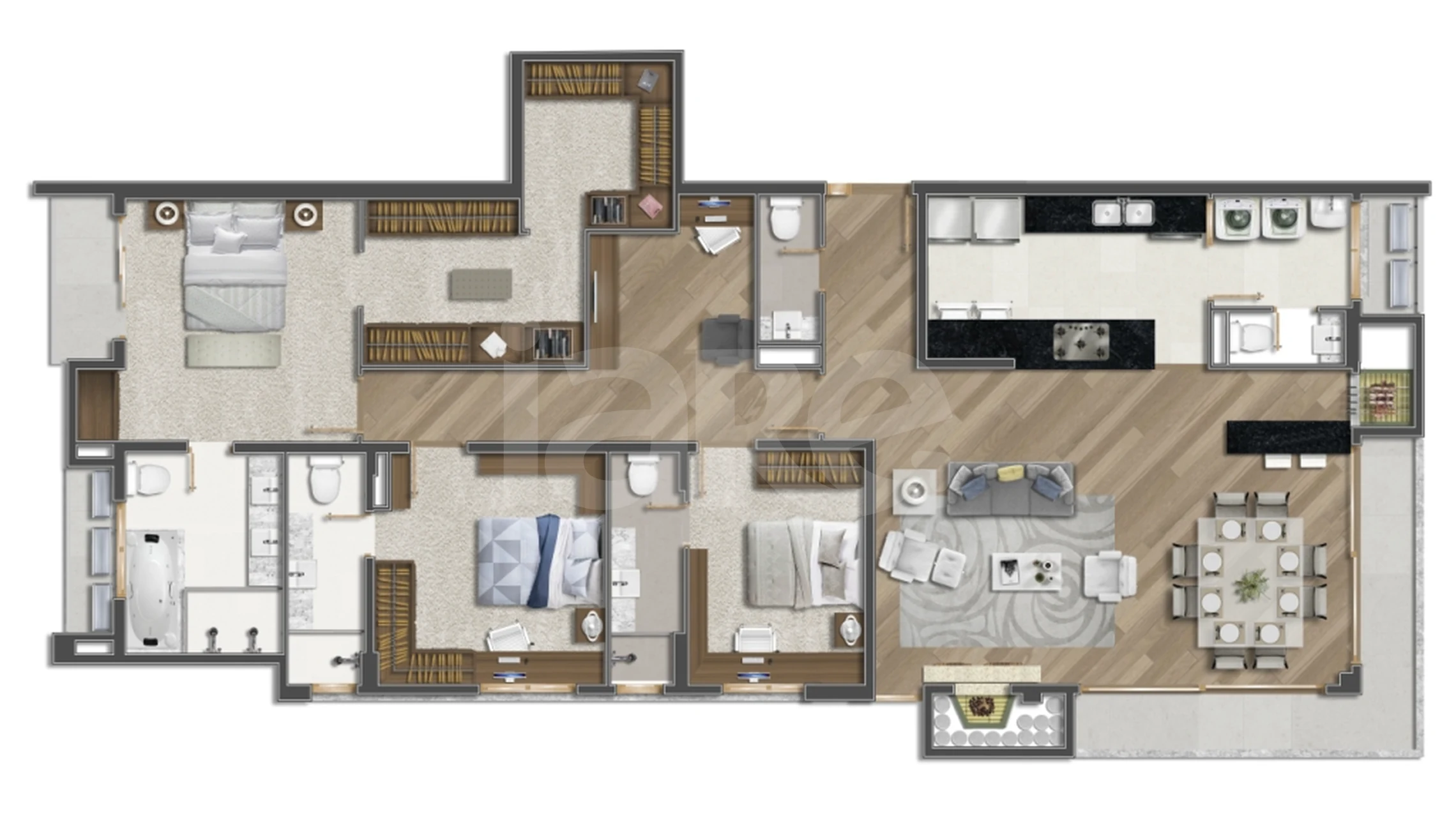 Planta — Apartamento 182,37 m²