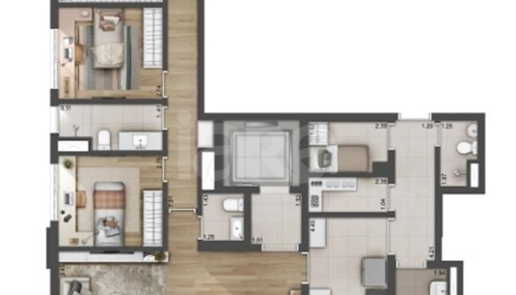 Planta — Apartamento 224 m²