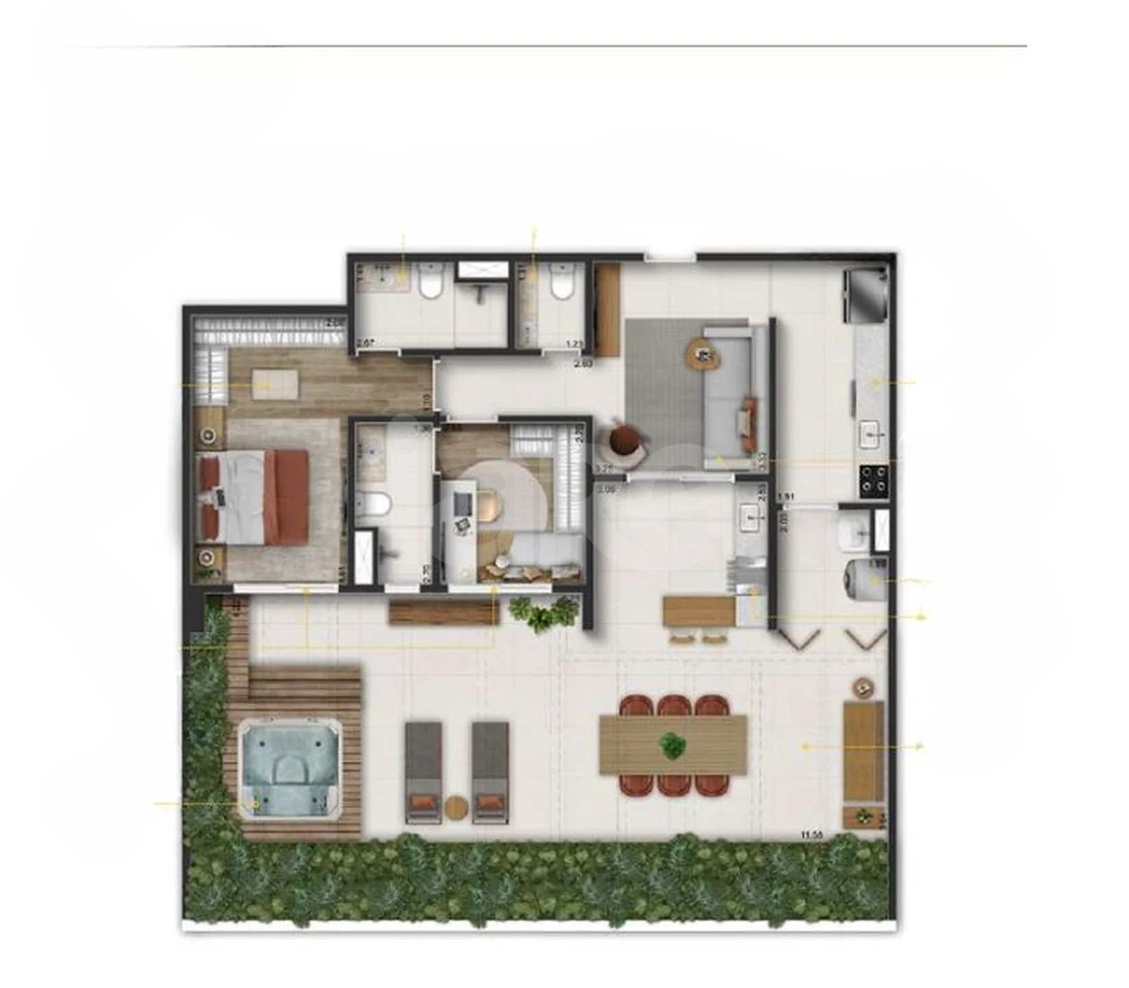 Planta — Garden 141,68 m²