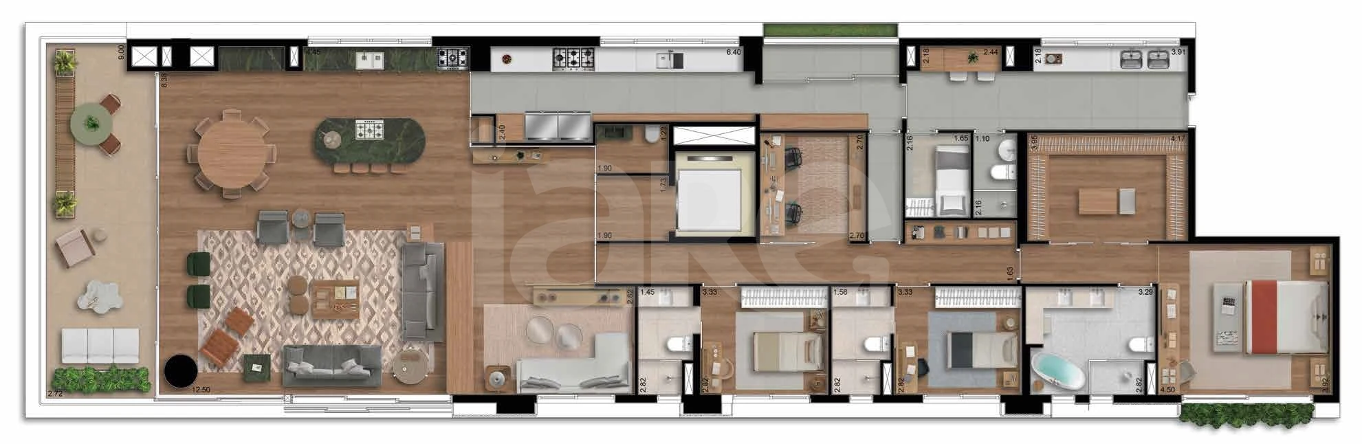 Planta — Apartamento 296,86 m²
