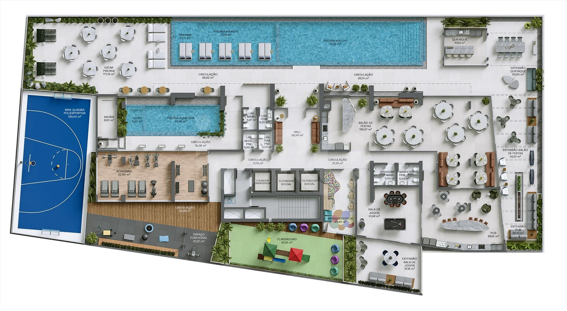 Planta — Pavimento lazer