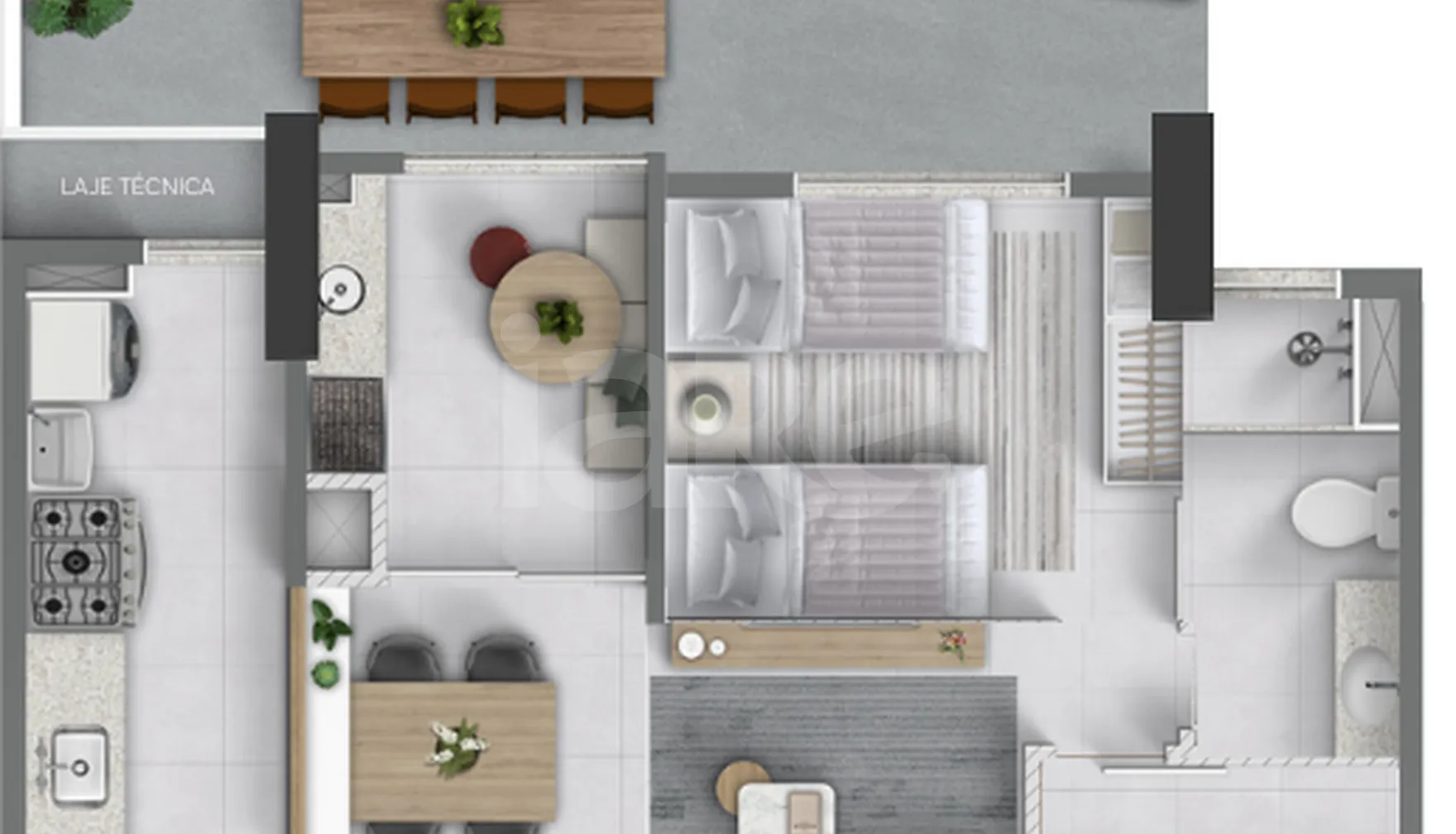 Planta — Garden 58,89 m²