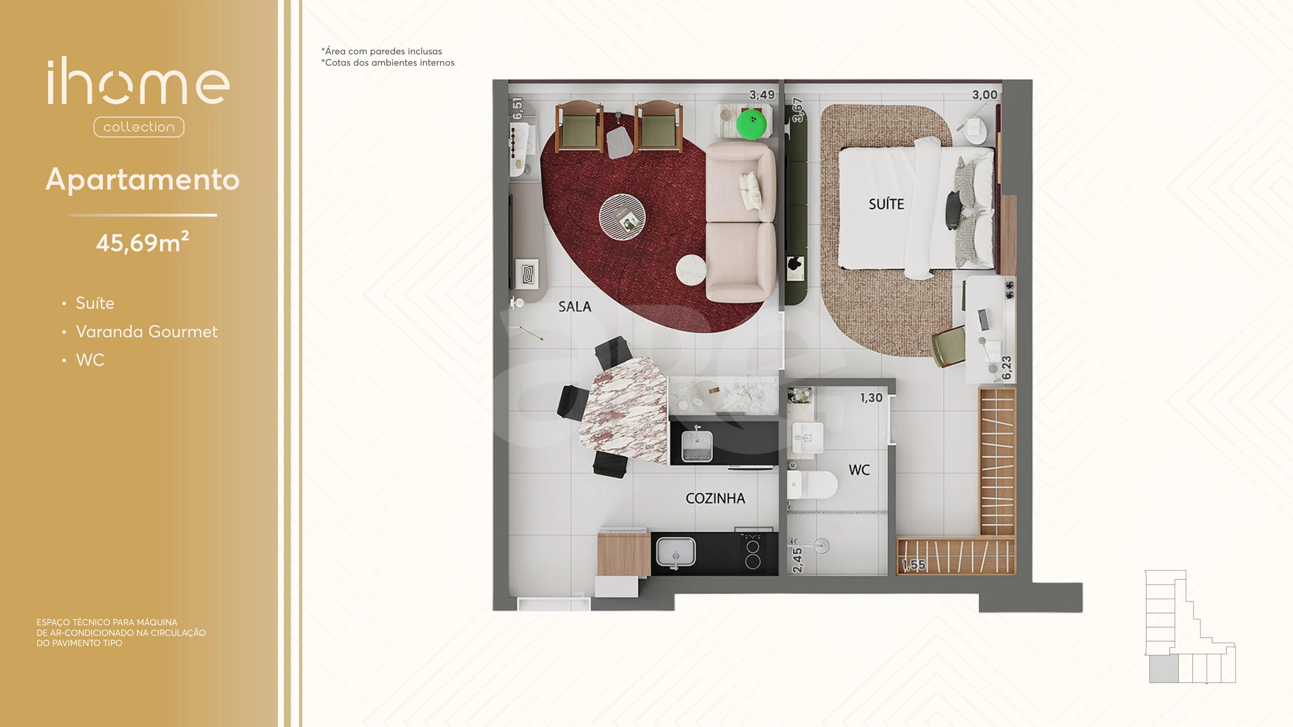 Planta — Studio Master (Apartamento)