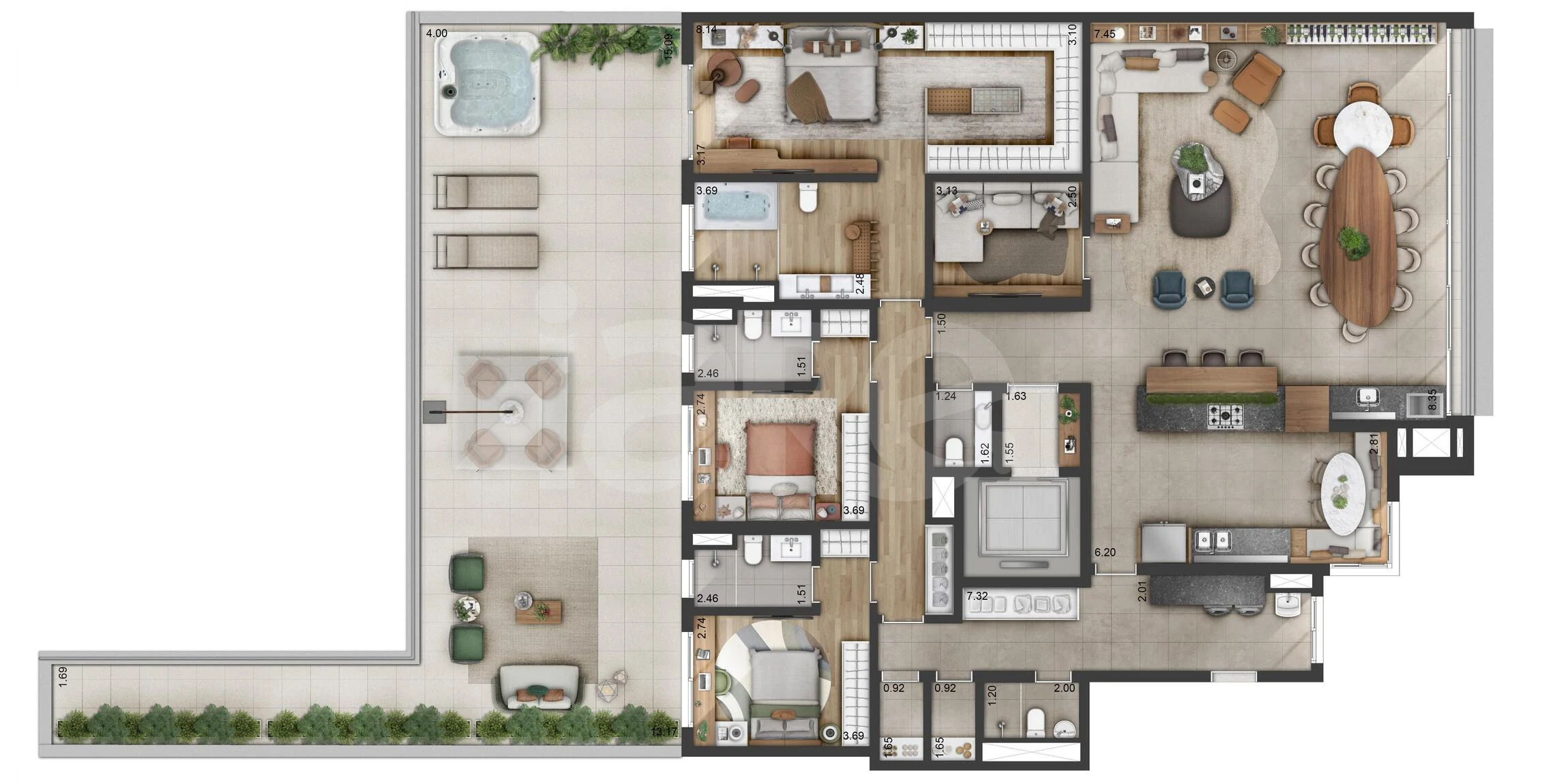 Planta — Garden 315 m²