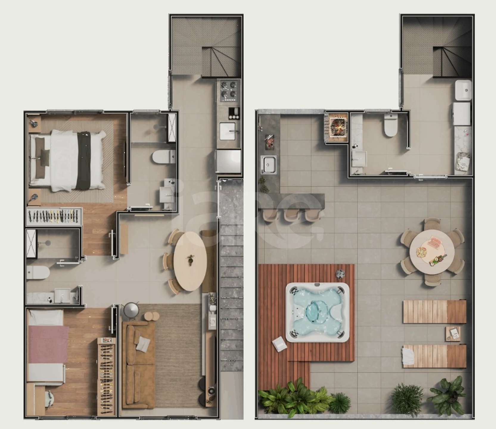 Planta — Casa em Condomínio 101,02 m²