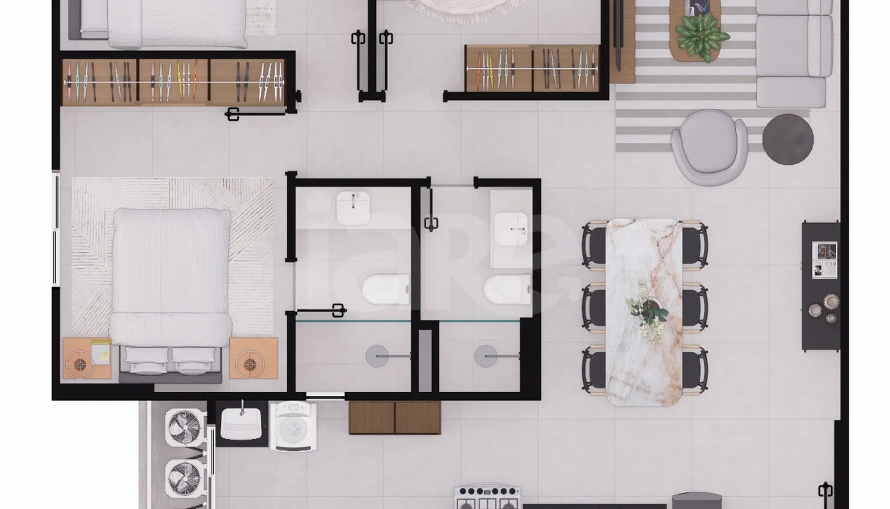 Planta — Apartamento 80,15 m²