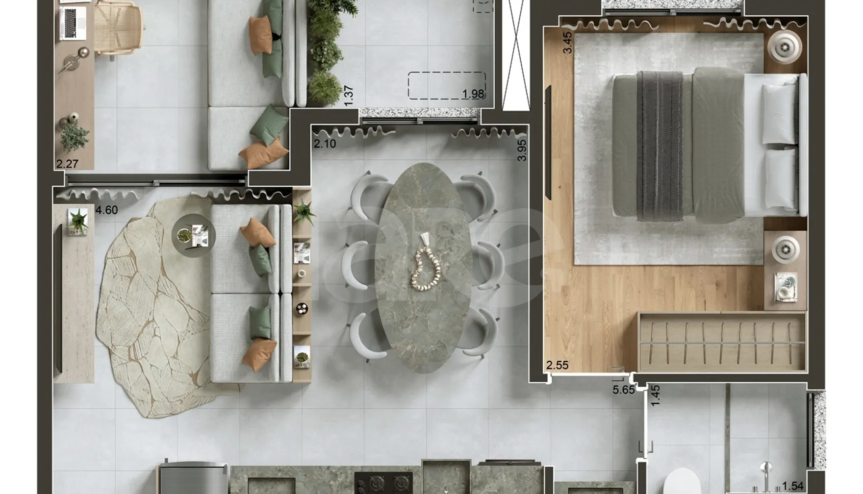 Planta — Garden 36,77 m²