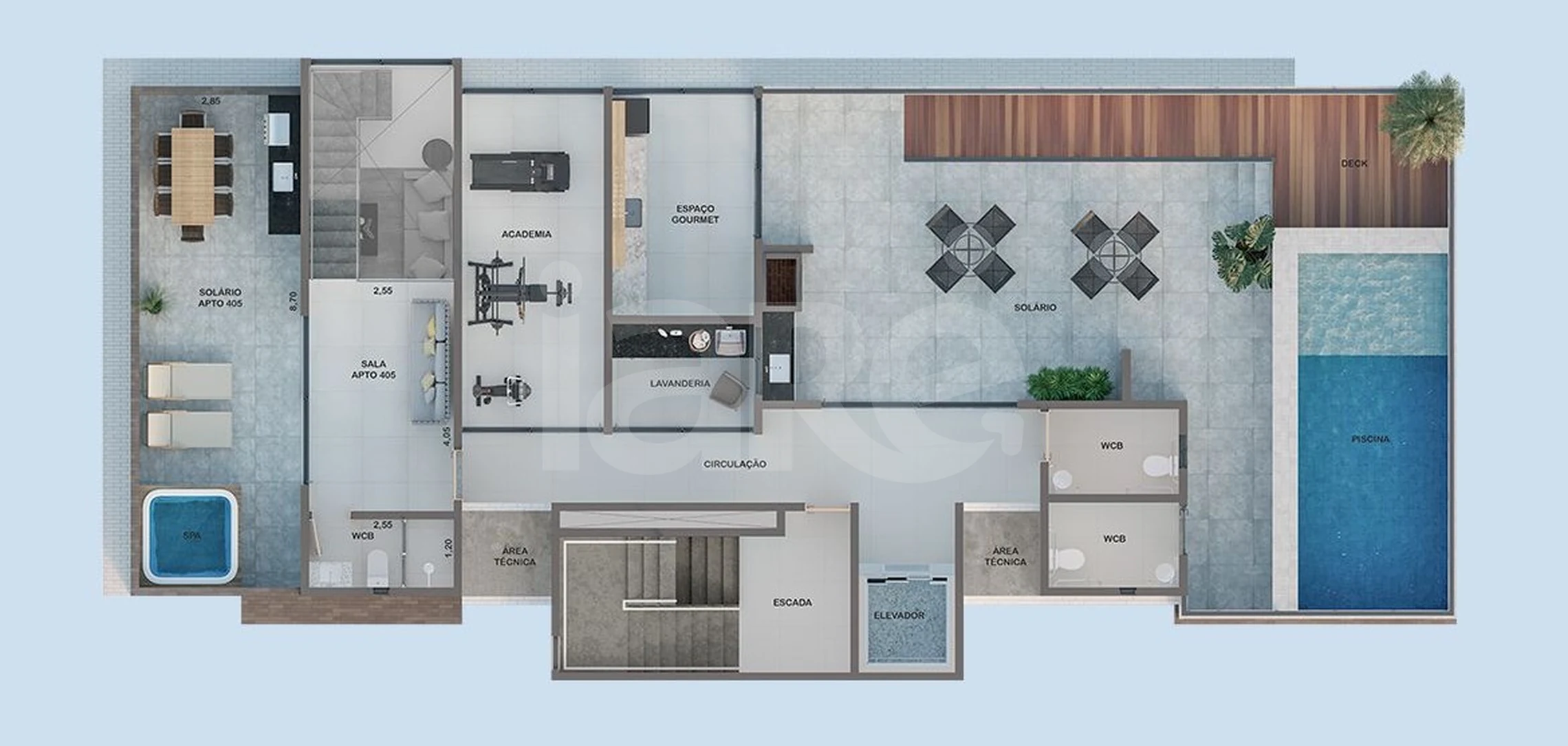 Planta — Pavimento lazer