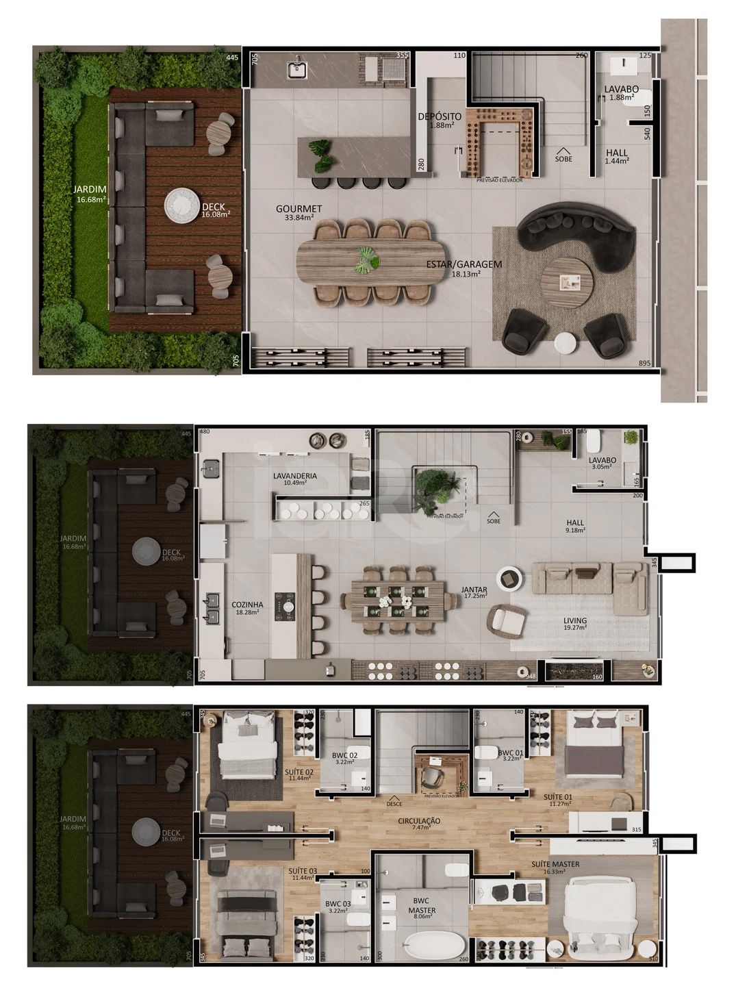 Planta — Casa em Condomínio 295,05 m²