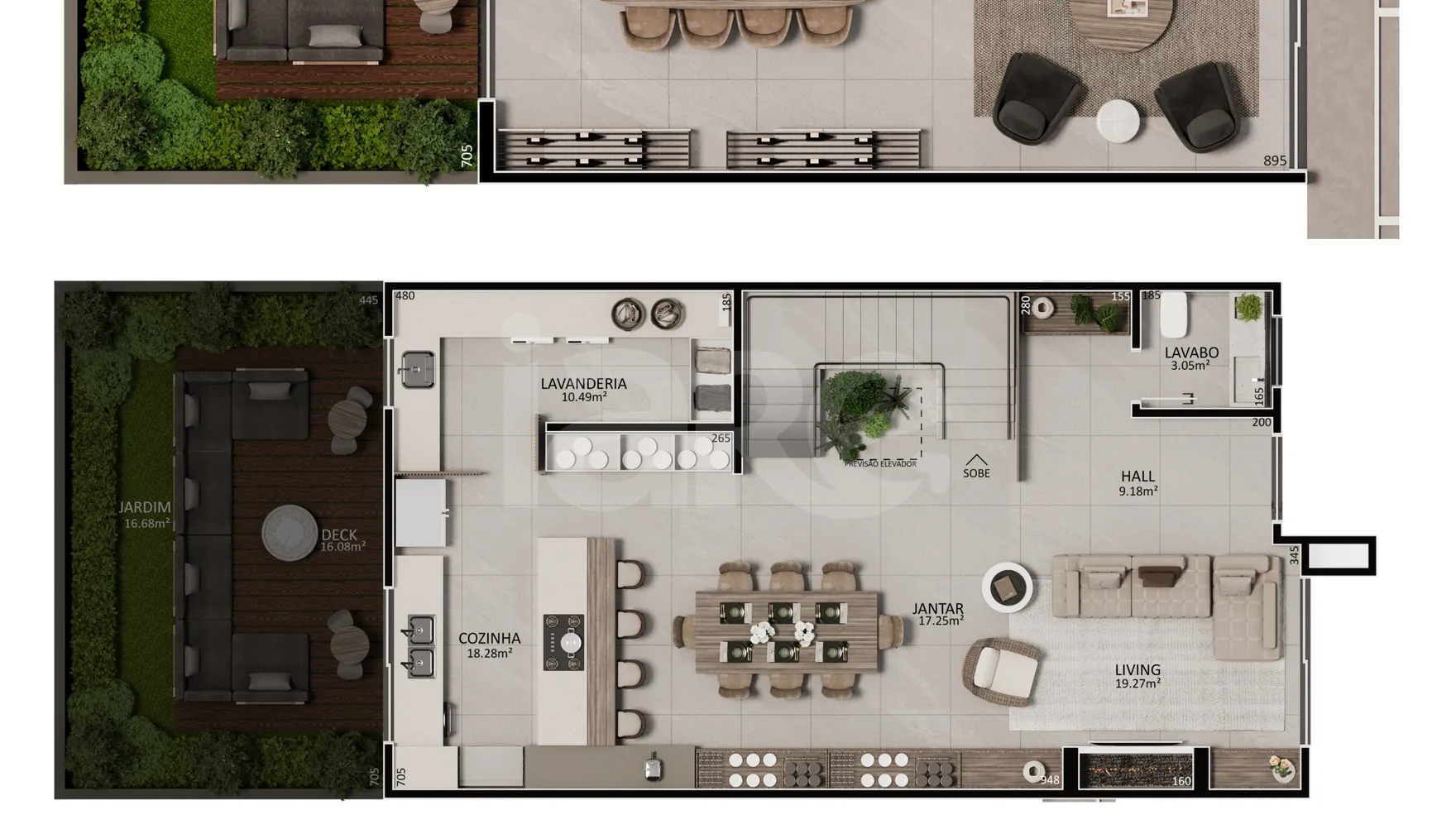 Planta — Casa em Condomínio 295,05 m²