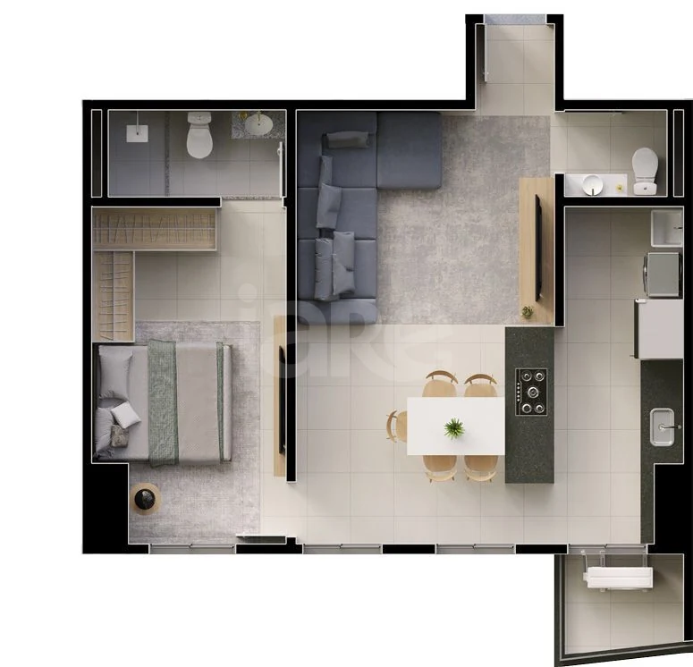 Planta — Apartamento 57,35 m²