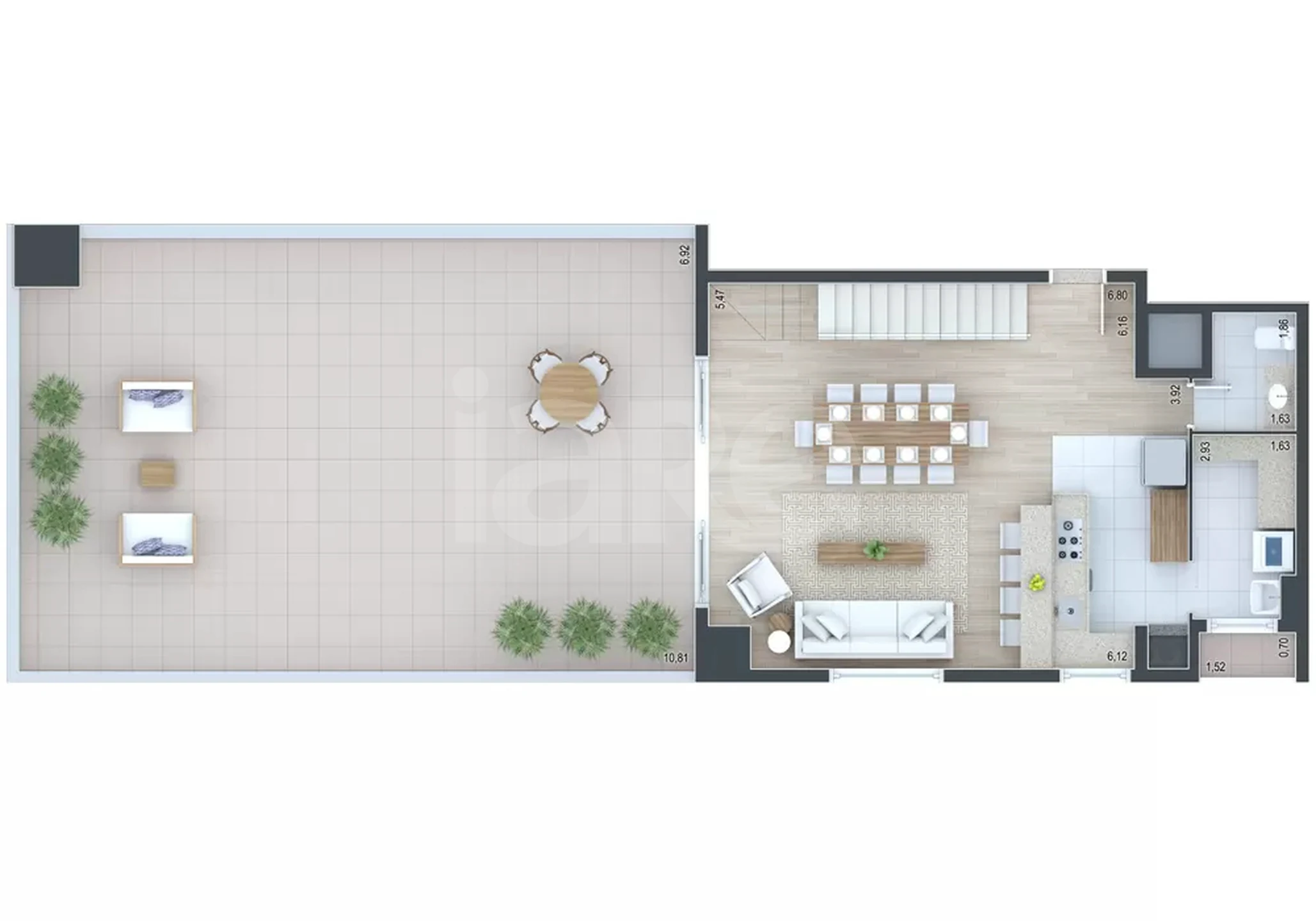 Planta — Cobertura Duplex 211,13 m²