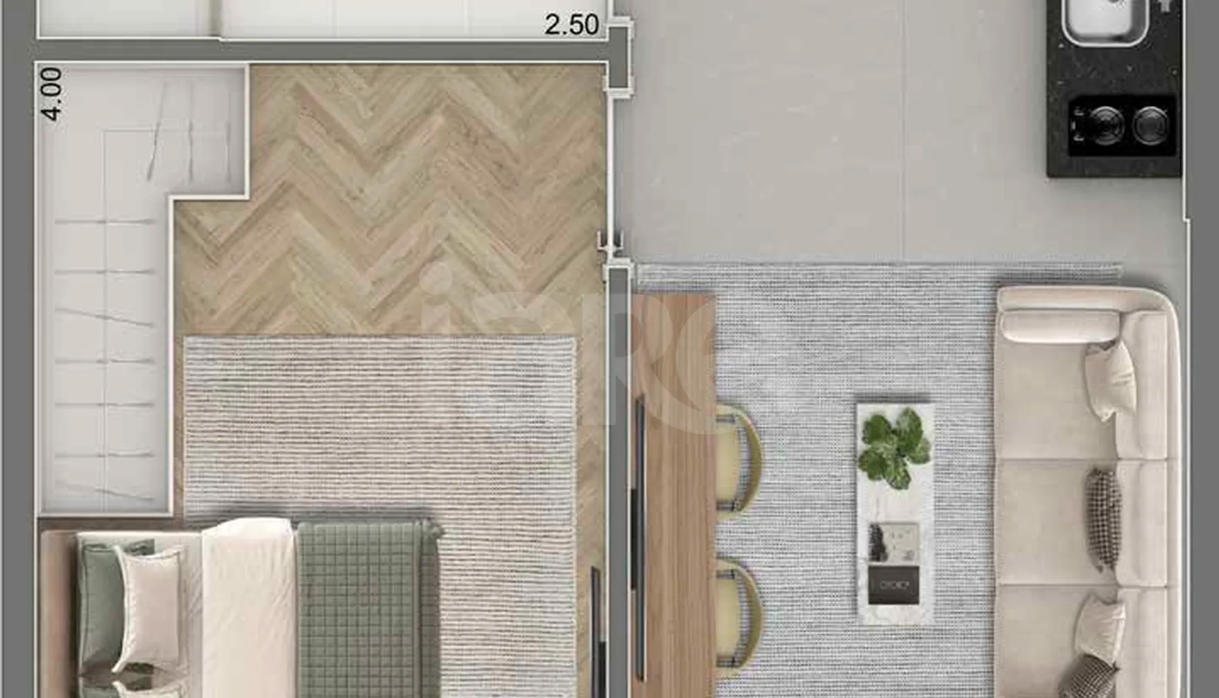 Planta — Apartamento 30 m²