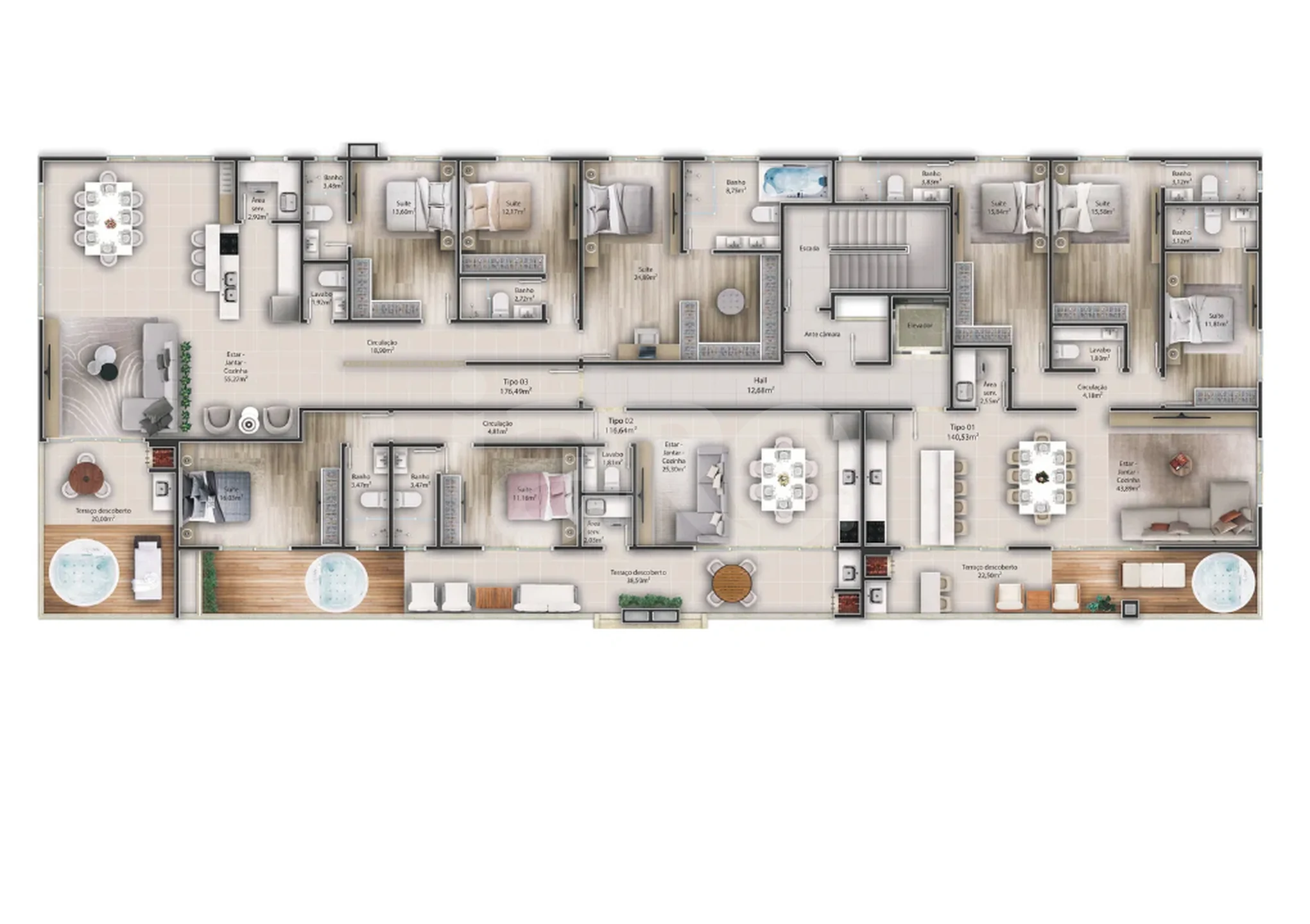 Planta — Pavimento rooftop